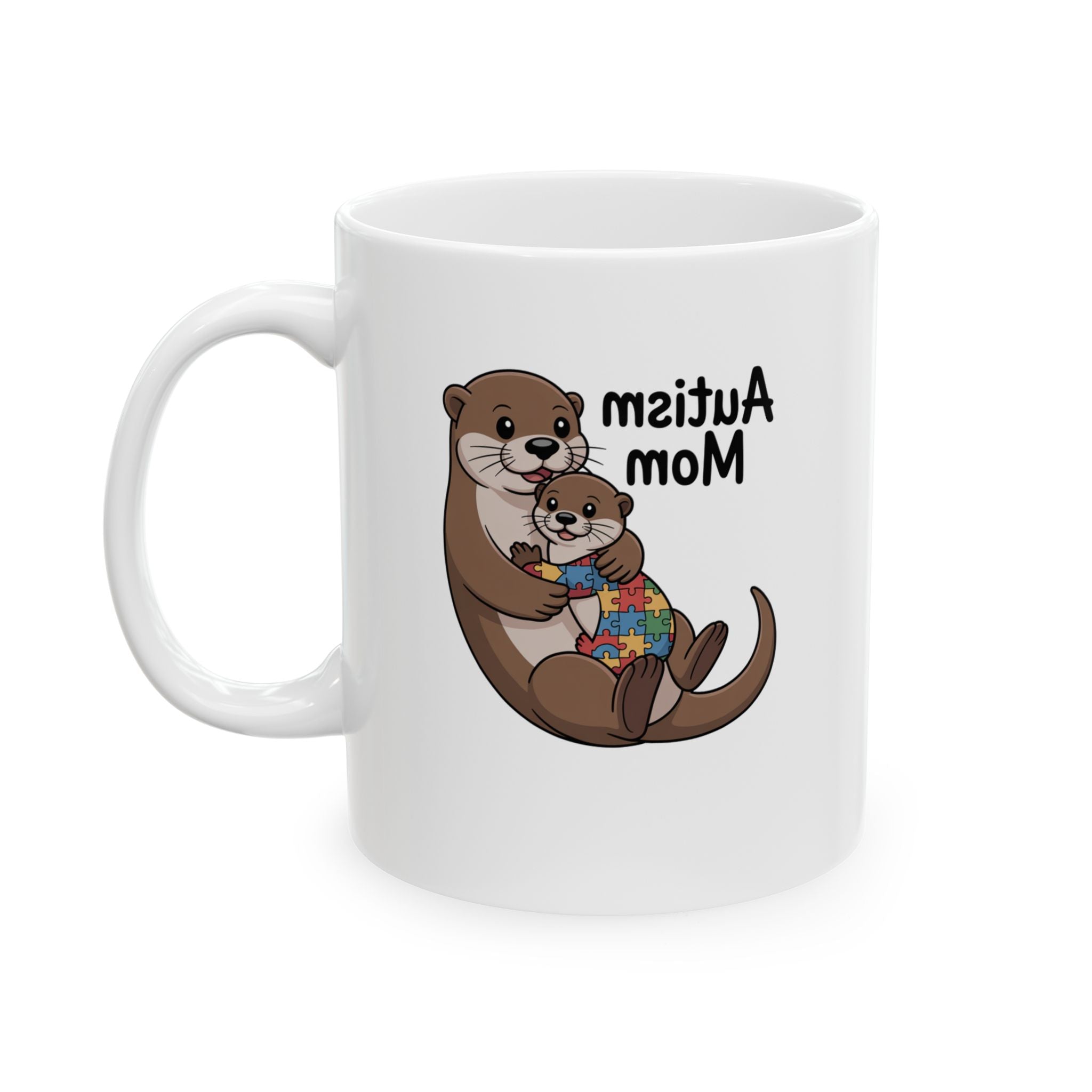 Autism Mom Ceramic Mug — 11oz & 15oz Coffee Cup for Proud Autism Moms