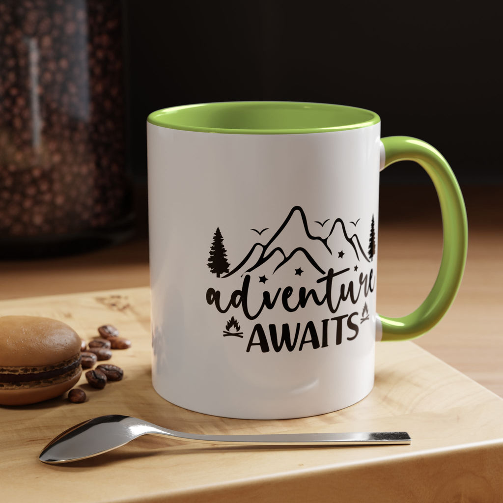 Adventure Awaits Coffee Mug — Mountain Travel 11/15oz Accent Mug