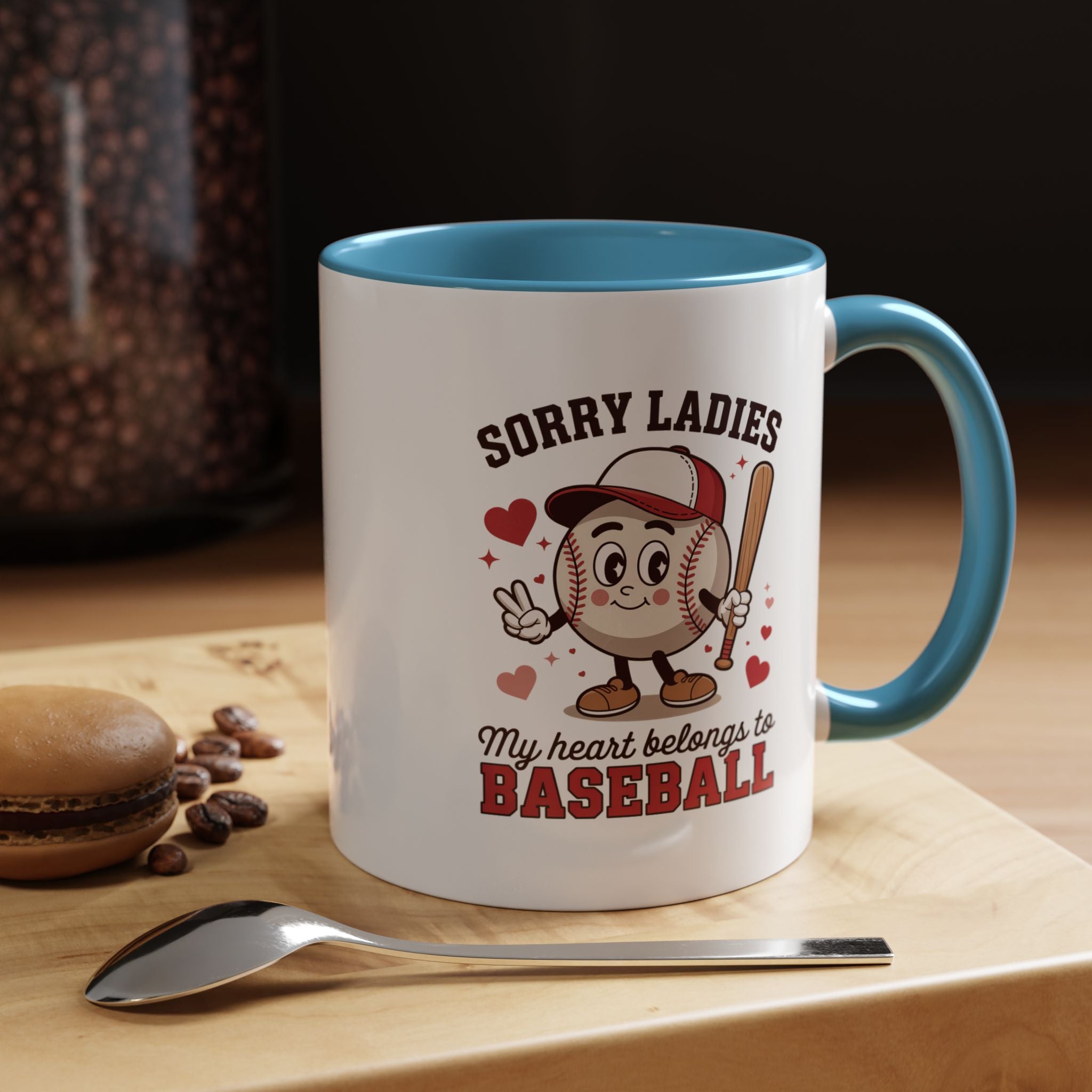 Ceramic coffee mug Baseball Accent Coffee Mug — Ceramic Tea & Coffee Cup (11/15 oz)