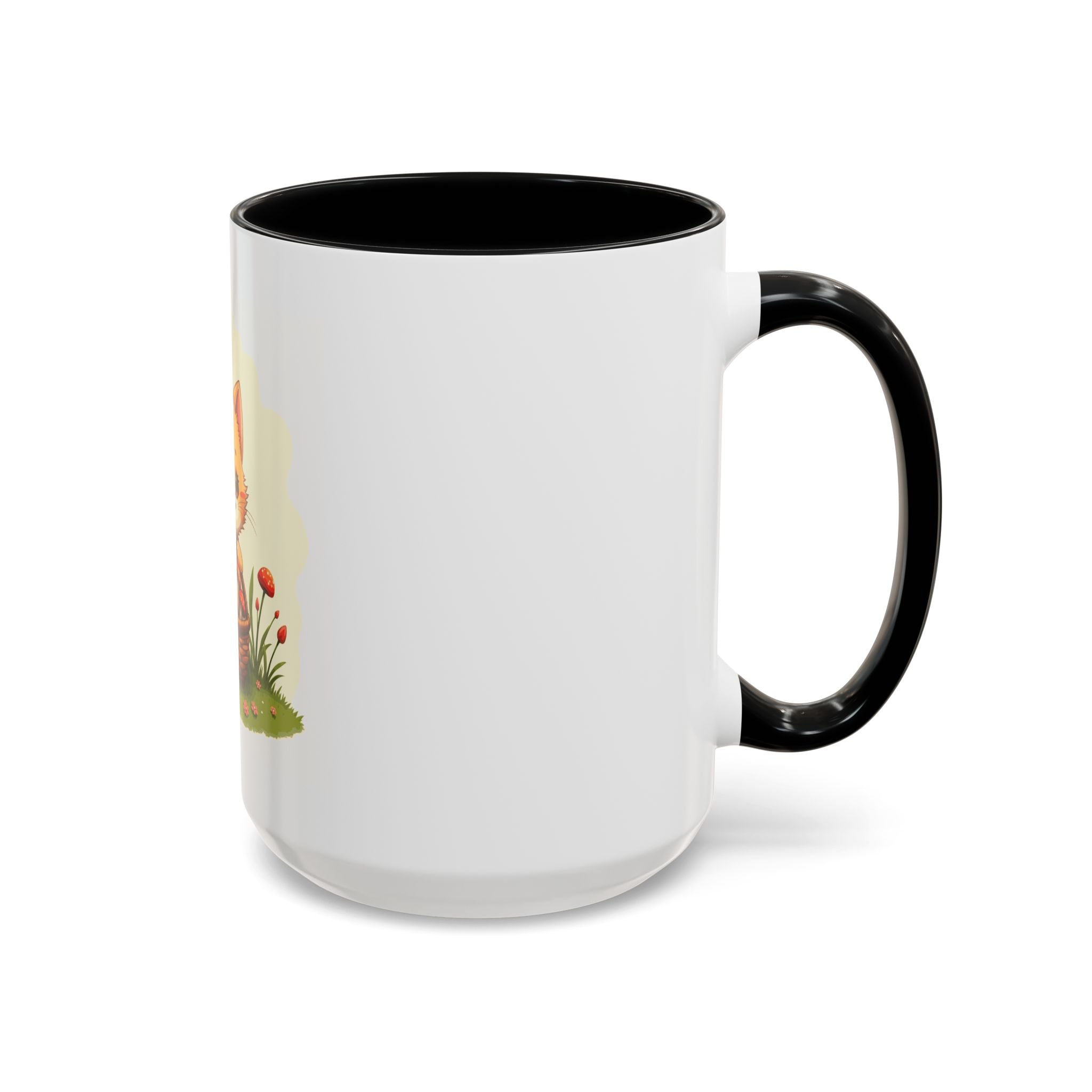 Cute Kitten Basket Coffee Mug — Cat Lover Accent Mug (11/15oz)