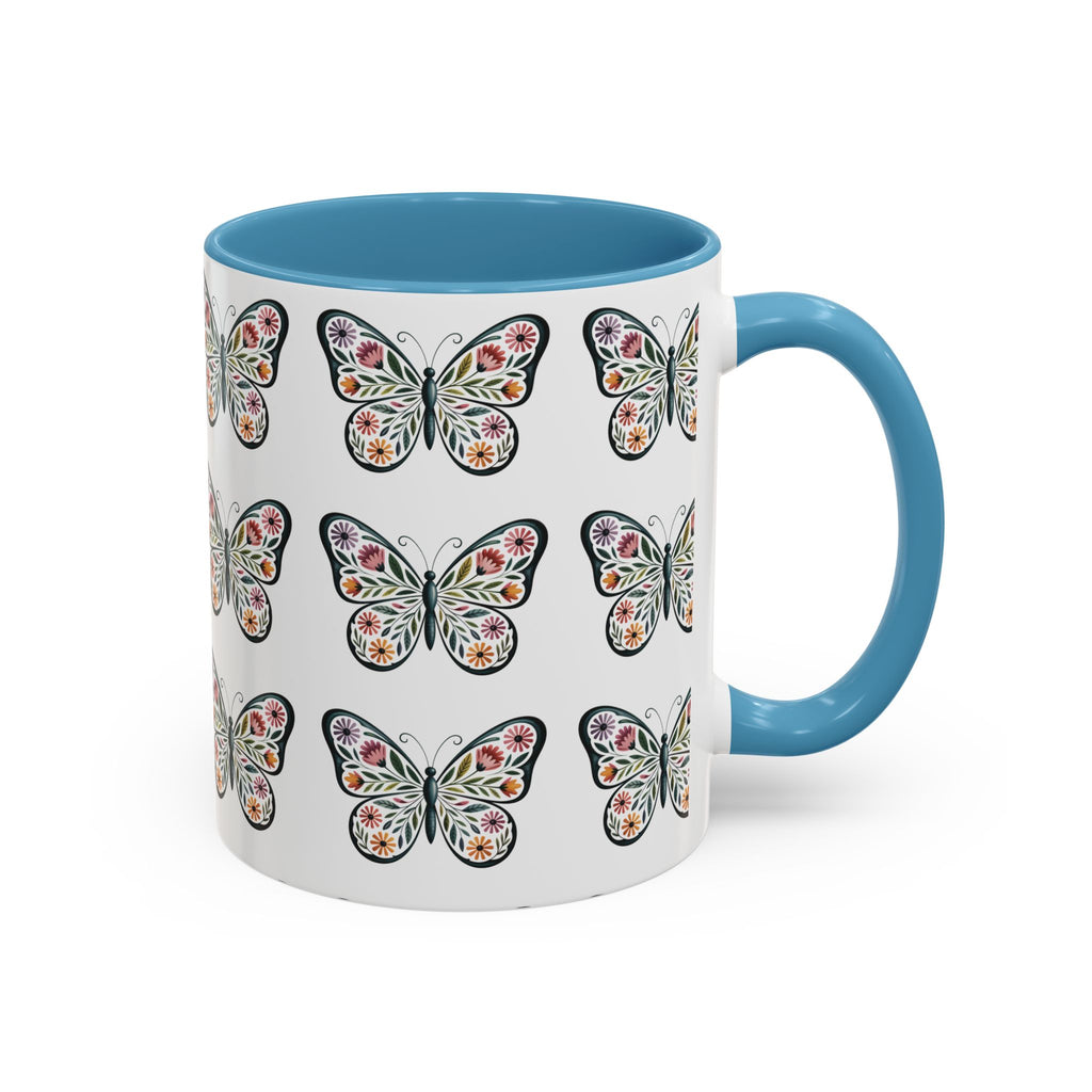 Butterfly Floral Accent ceramics and coffee café style mugs for home_Coffee Mug — 11/15oz