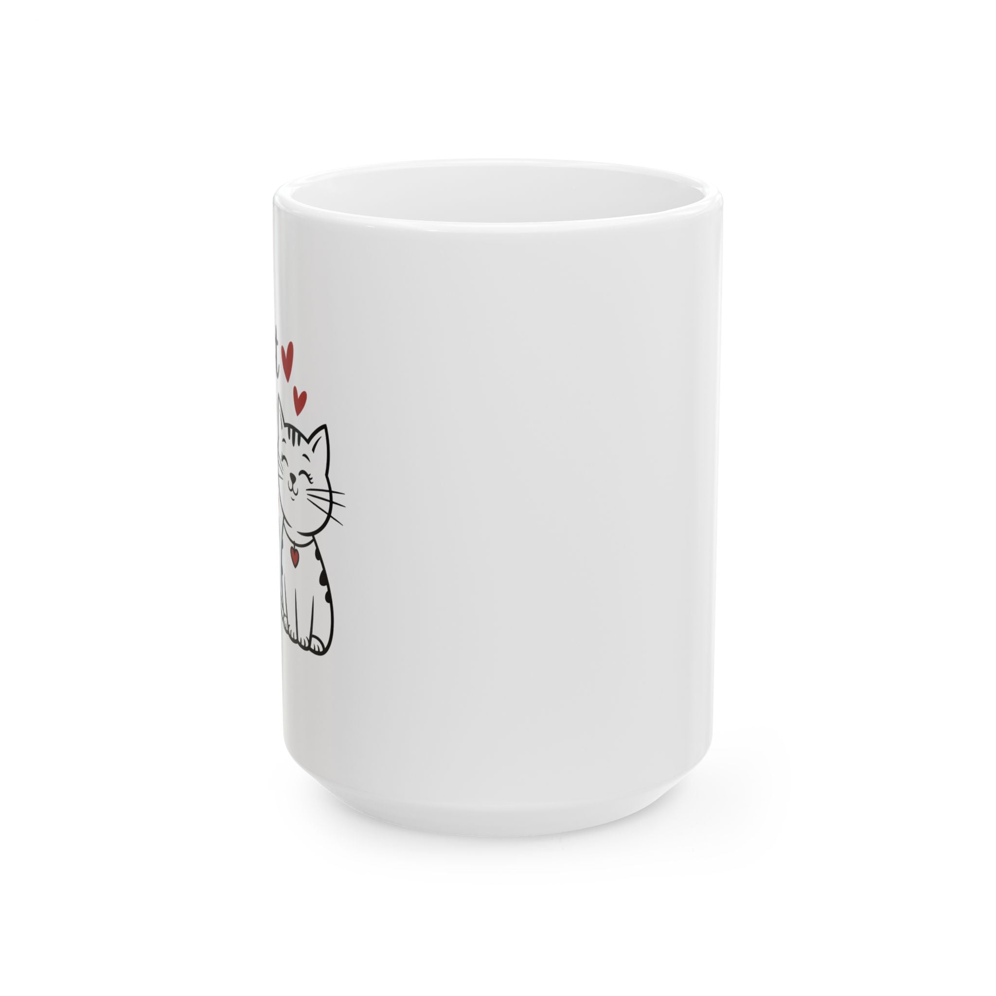Cat Lover Valentine Ceramic Mug ceramic printed mugs for home and kitchen décor (11oz & 15oz)