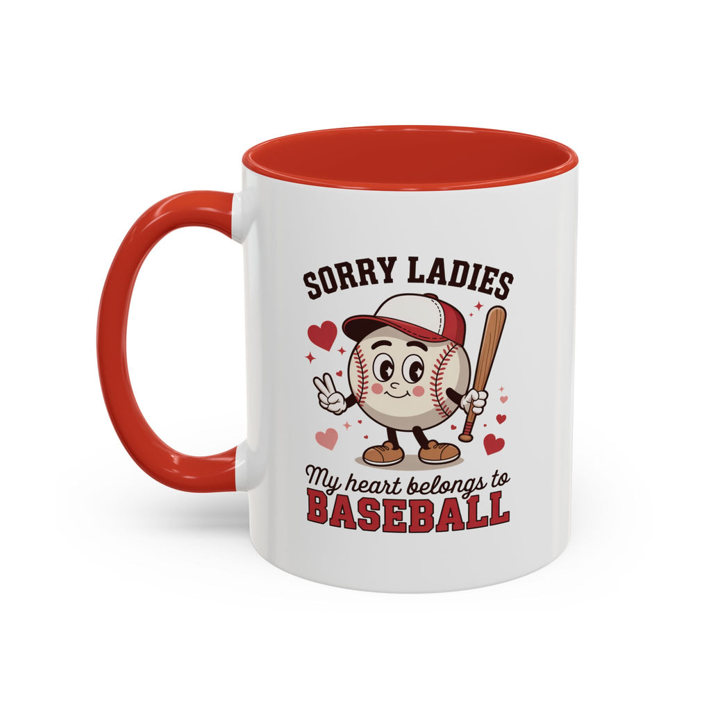 Ceramic coffee mug Baseball Accent Coffee Mug — Ceramic Tea & Coffee Cup (11/15 oz)
