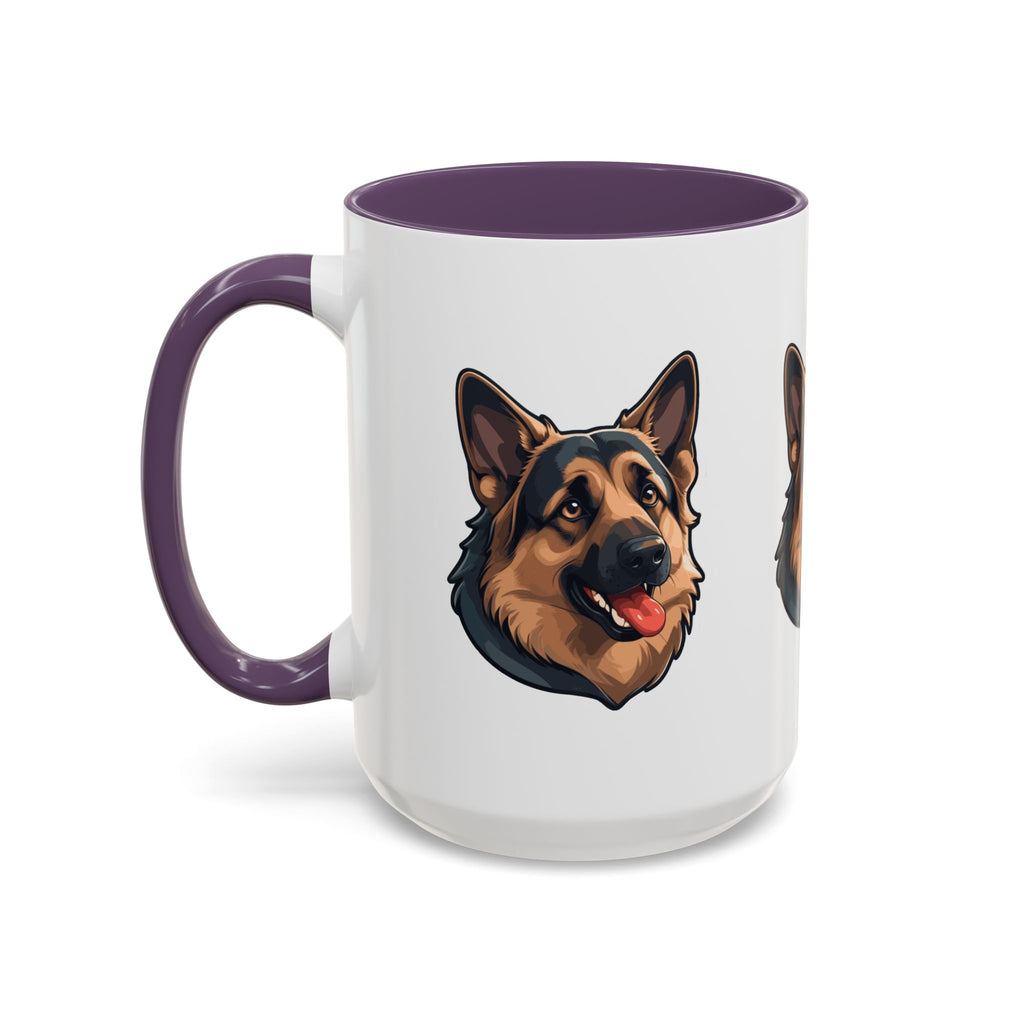 German Shepherd Accent Coffee Mug — Cute Dog Portrait Gift for Pet Lovers (11/15oz)