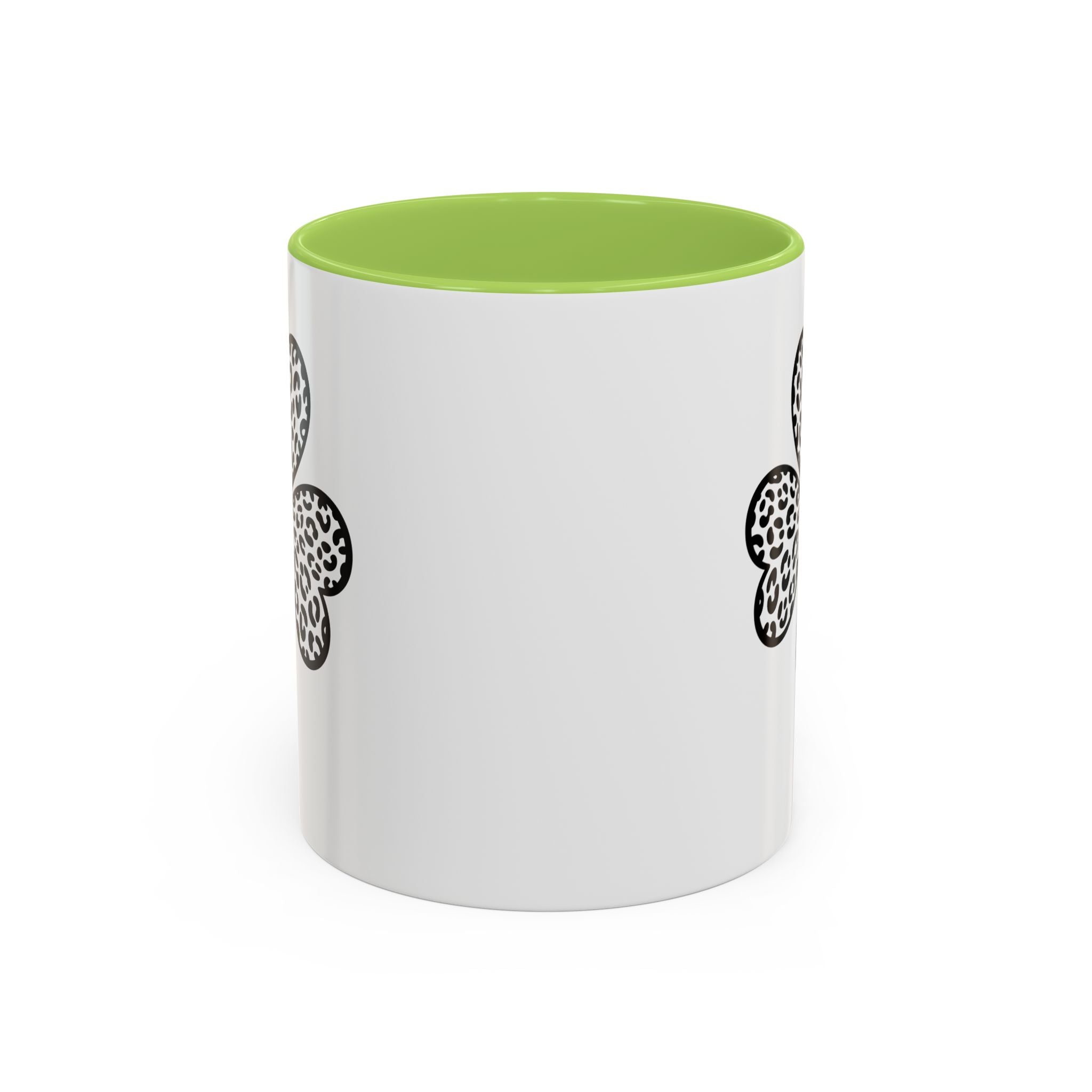 Leopard Print Shamrock Accent Coffee Mug — St. Patrick’s Day Lucky Clover Coffee Cup