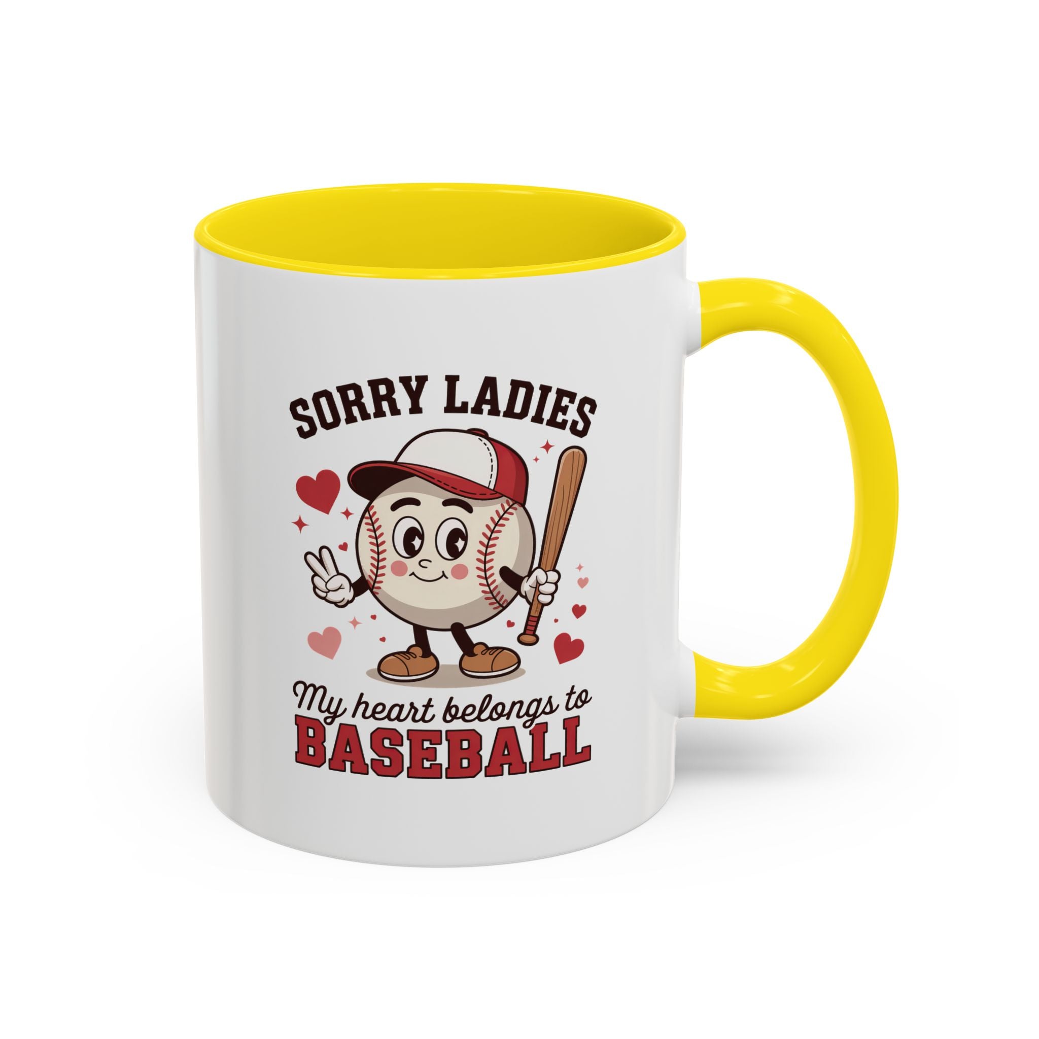 Ceramic coffee mug Baseball Accent Coffee Mug — Ceramic Tea & Coffee Cup (11/15 oz)