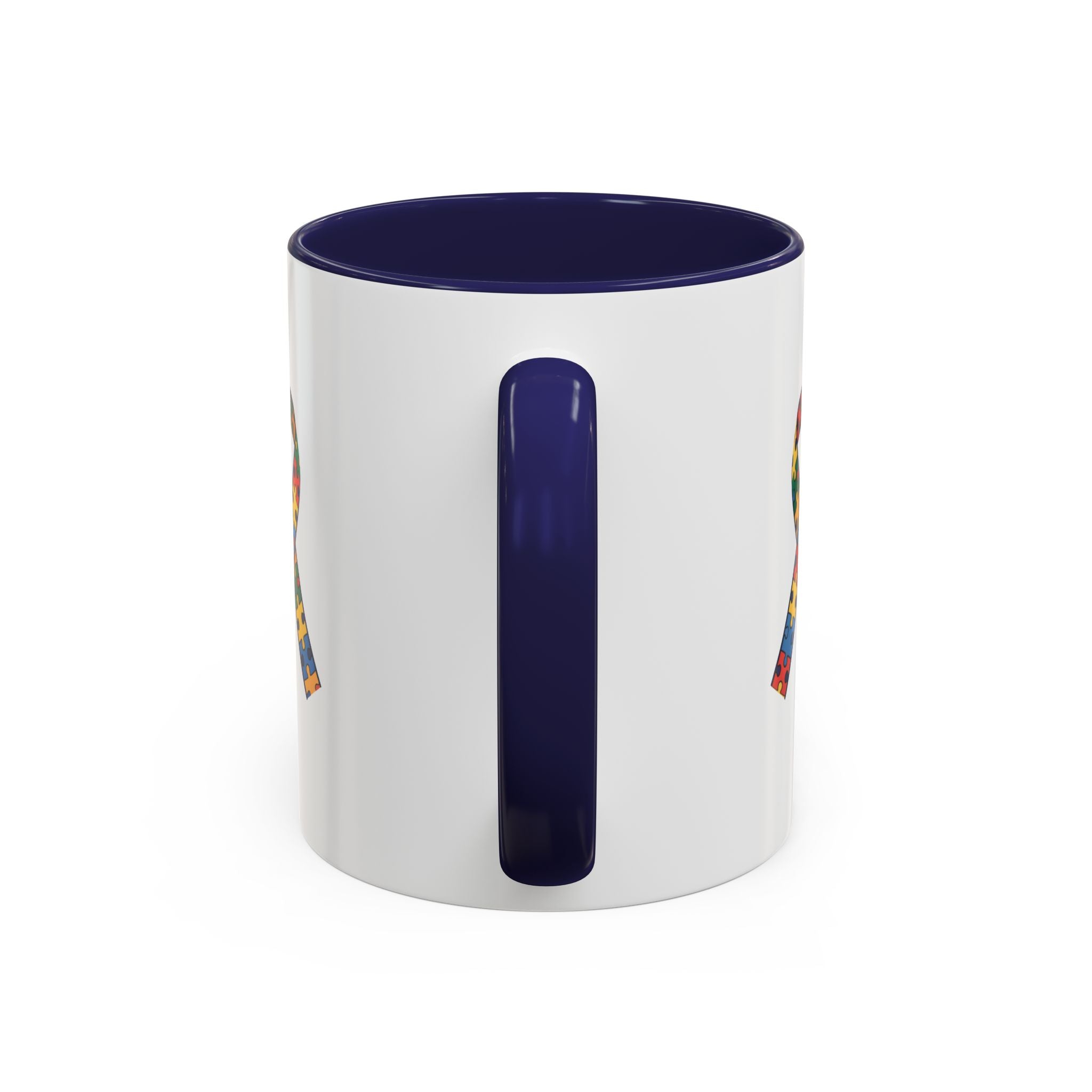 Autism Awareness Puzzle Ribbon Accent Coffee Mug