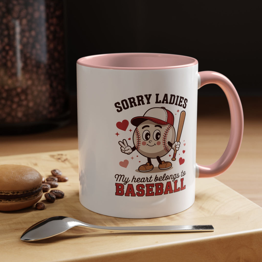 Ceramic coffee mug Baseball Accent Coffee Mug — Ceramic Tea & Coffee Cup (11/15 oz)