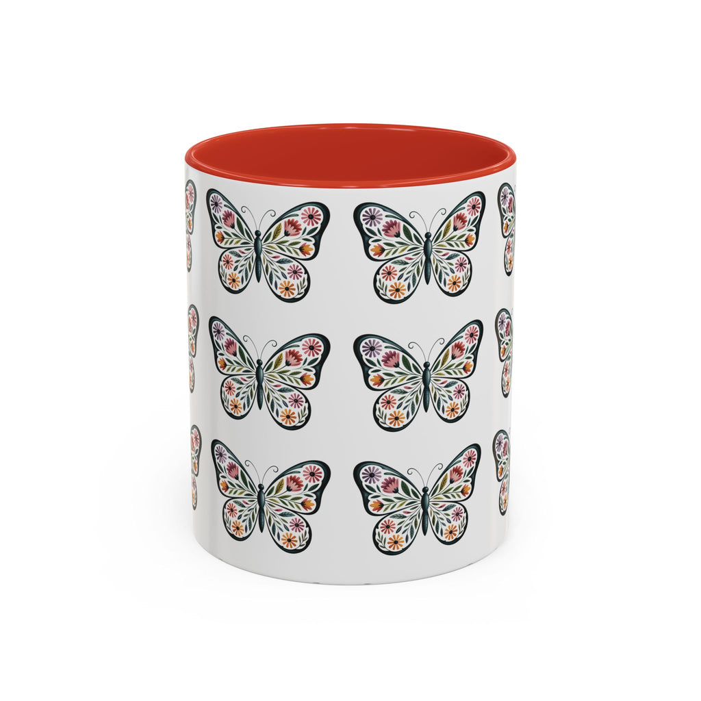 Butterfly Floral Accent ceramics and coffee café style mugs for home_Coffee Mug — 11/15oz
