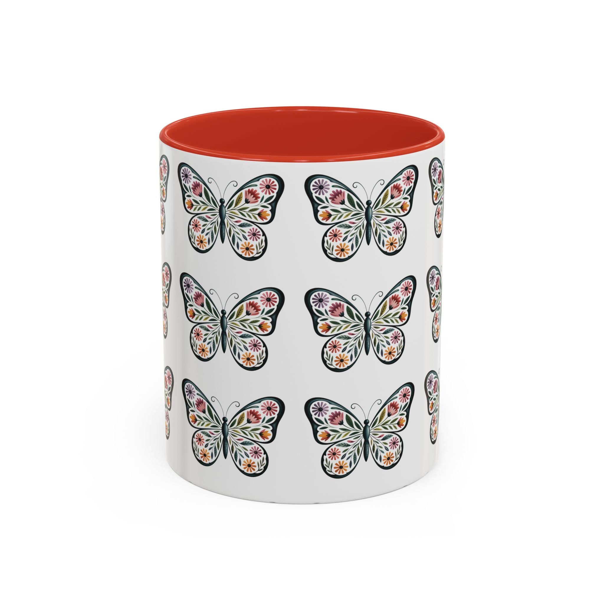 Butterfly Floral Accent ceramics and coffee café style mugs for home_Coffee Mug — 11/15oz