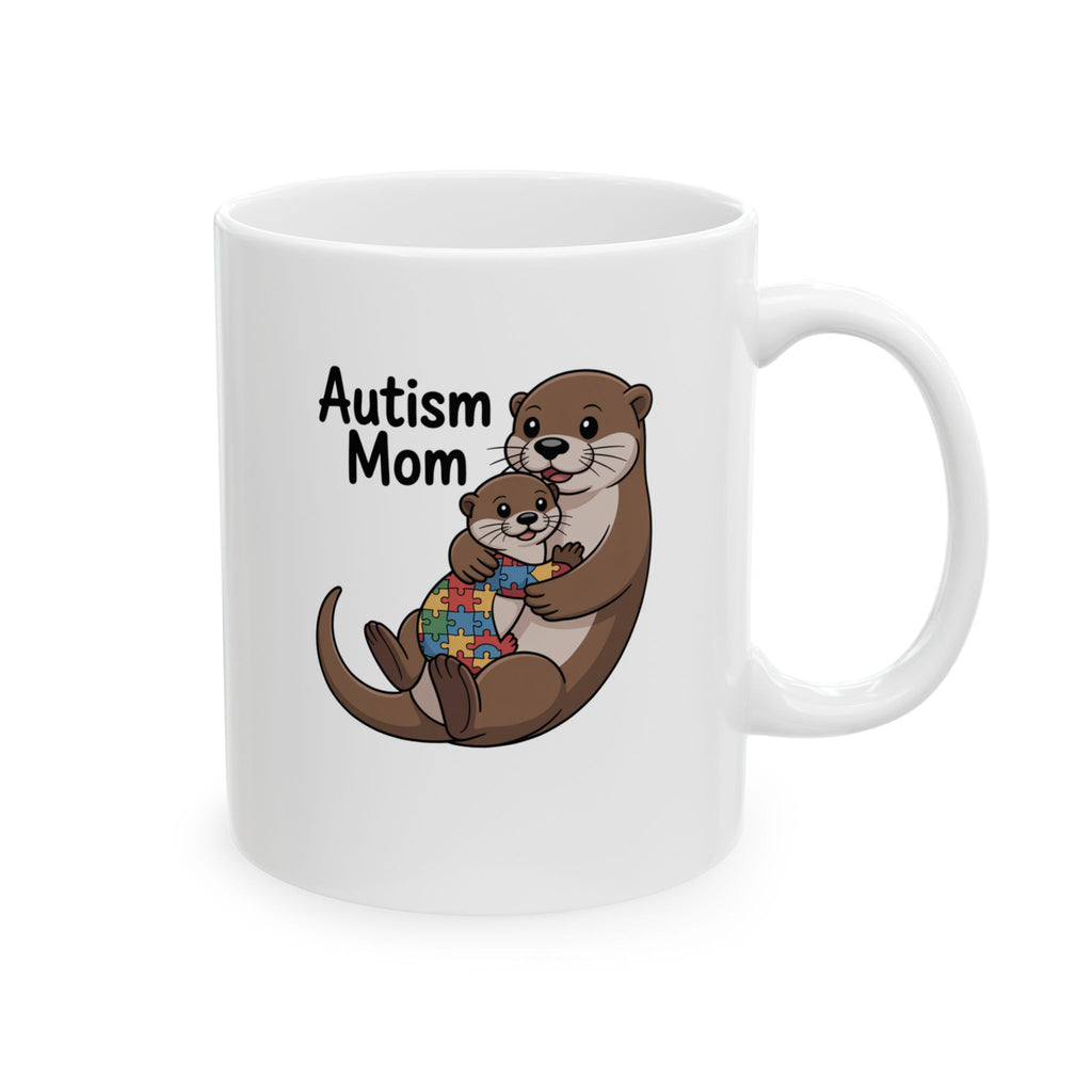 Autism Mom Ceramic Mug — 11oz & 15oz Coffee Cup for Proud Autism Moms