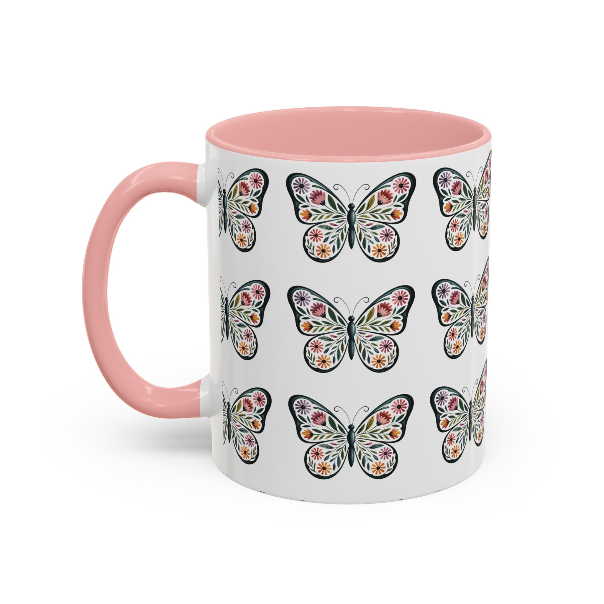 Butterfly Floral Accent ceramics and coffee café style mugs for home_Coffee Mug — 11/15oz