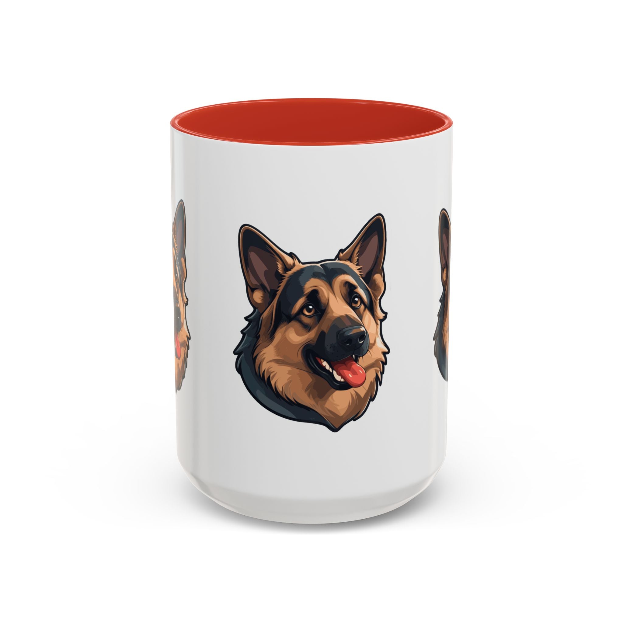 German Shepherd Accent Coffee Mug — Cute Dog Portrait Gift for Pet Lovers (11/15oz)