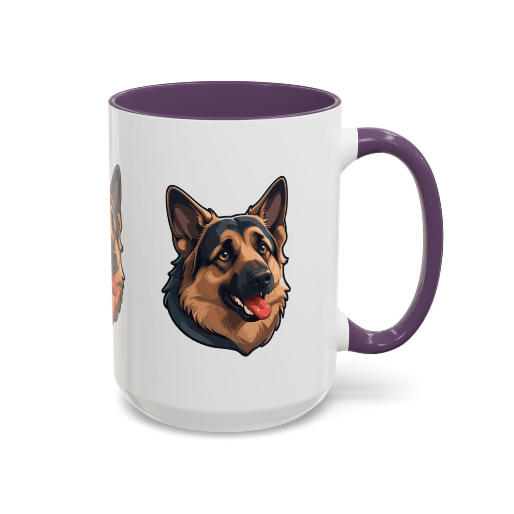 German Shepherd Accent Coffee Mug — Cute Dog Portrait Gift for Pet Lovers (11/15oz)