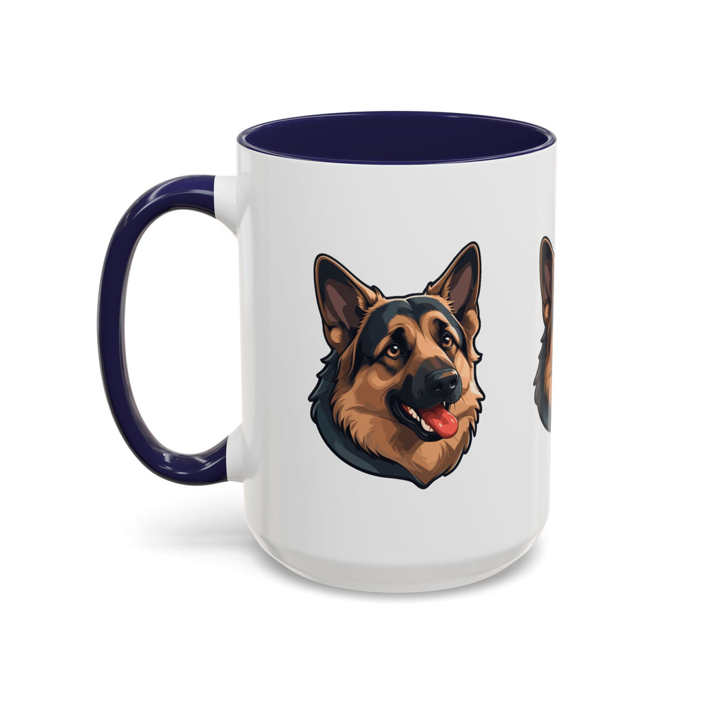 German Shepherd Accent Coffee Mug — Cute Dog Portrait Gift for Pet Lovers (11/15oz)