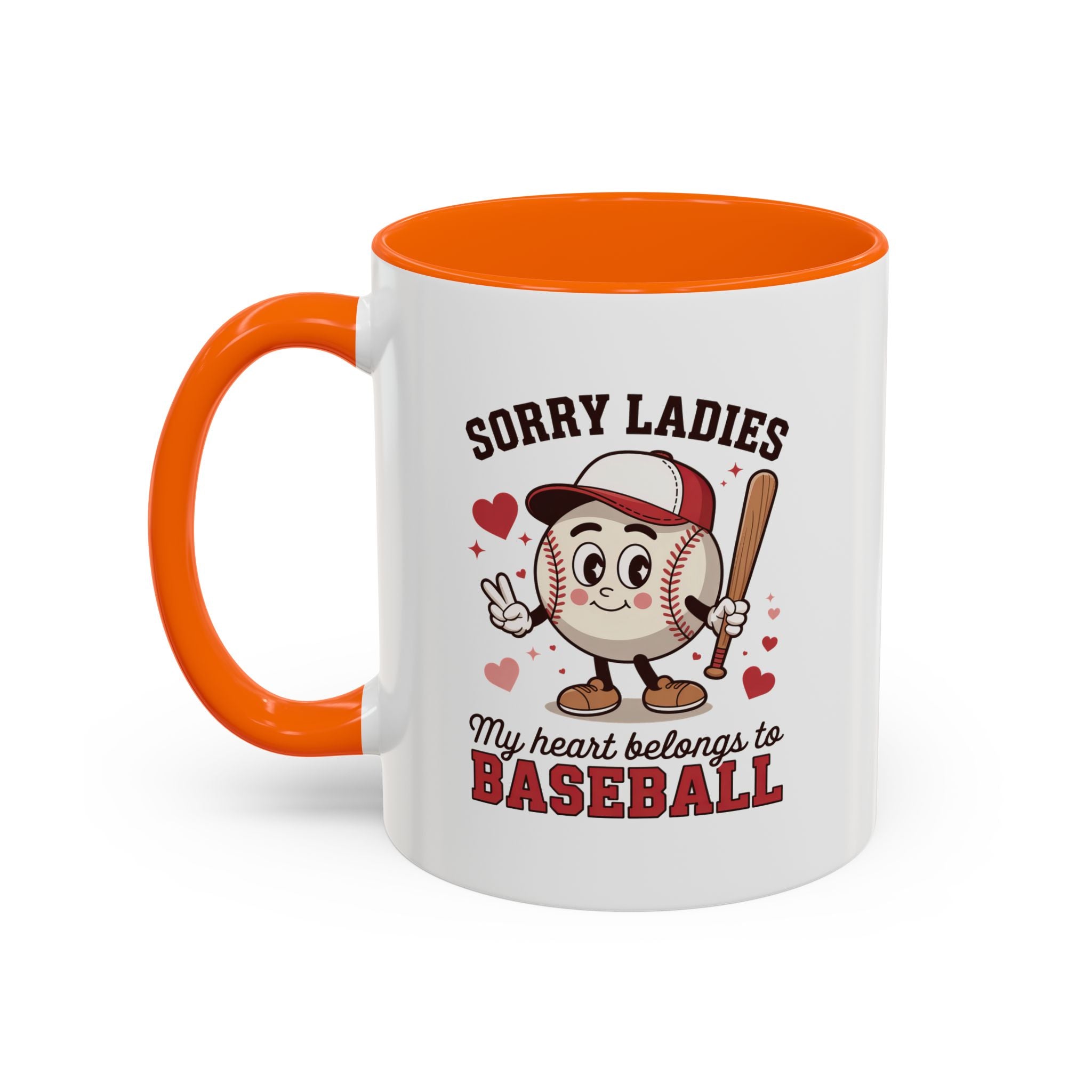 Ceramic coffee mug Baseball Accent Coffee Mug — Ceramic Tea & Coffee Cup (11/15 oz)