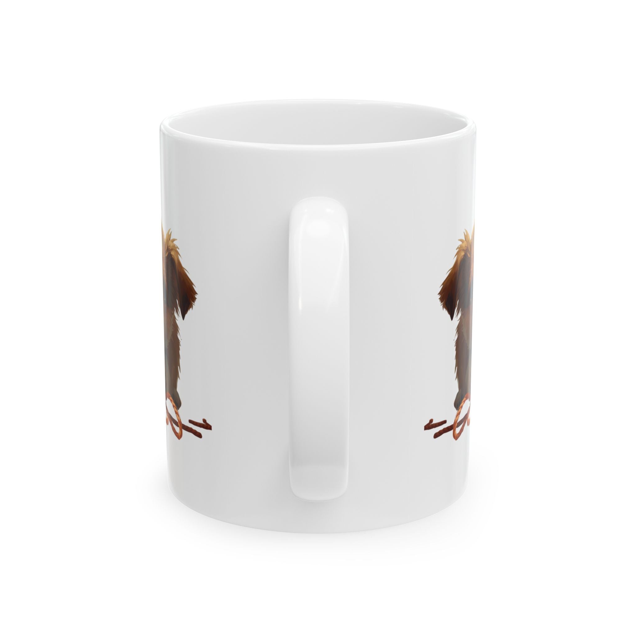 Coffee Mug — Cute Scruffy Dog Illustration Ceramic Mug (11oz & 15oz)