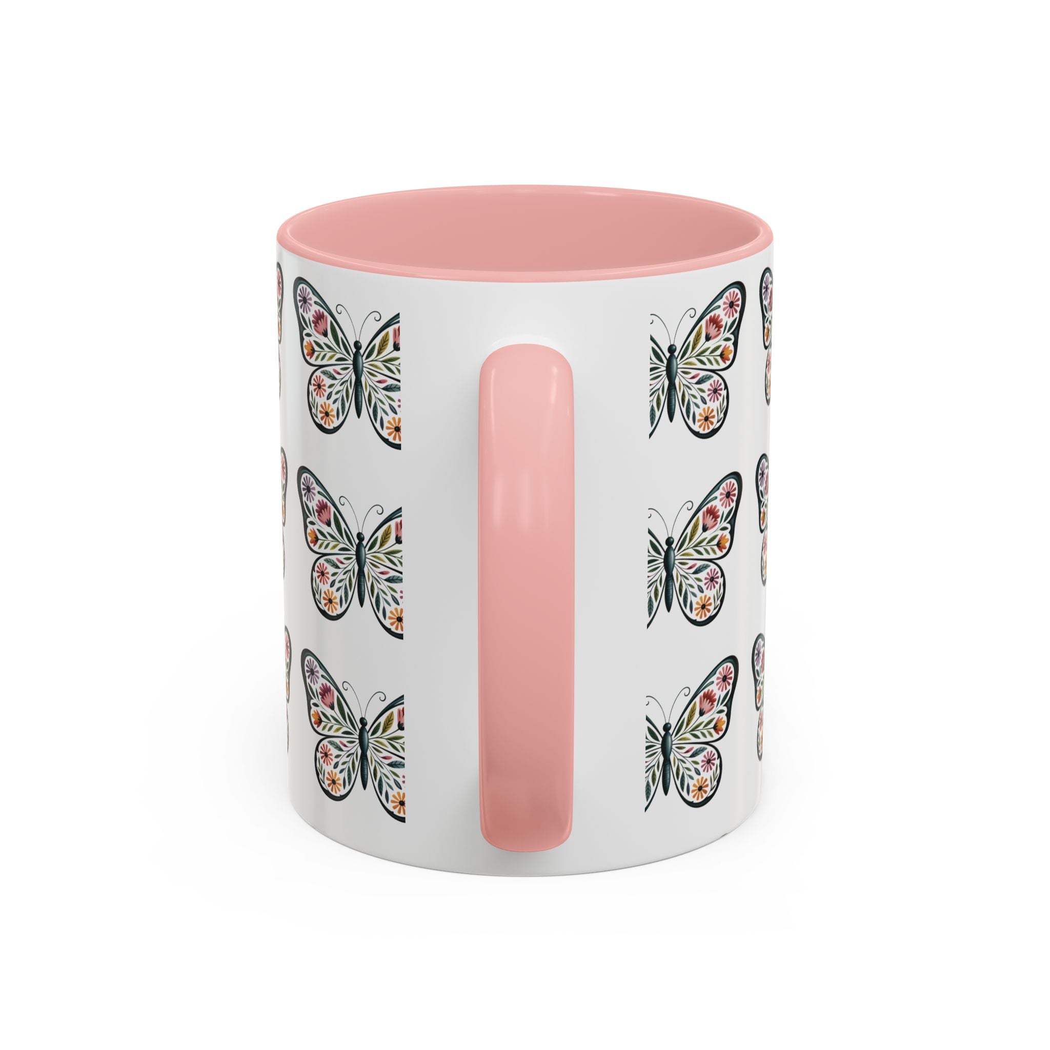 Butterfly Floral Accent ceramics and coffee café style mugs for home_Coffee Mug — 11/15oz