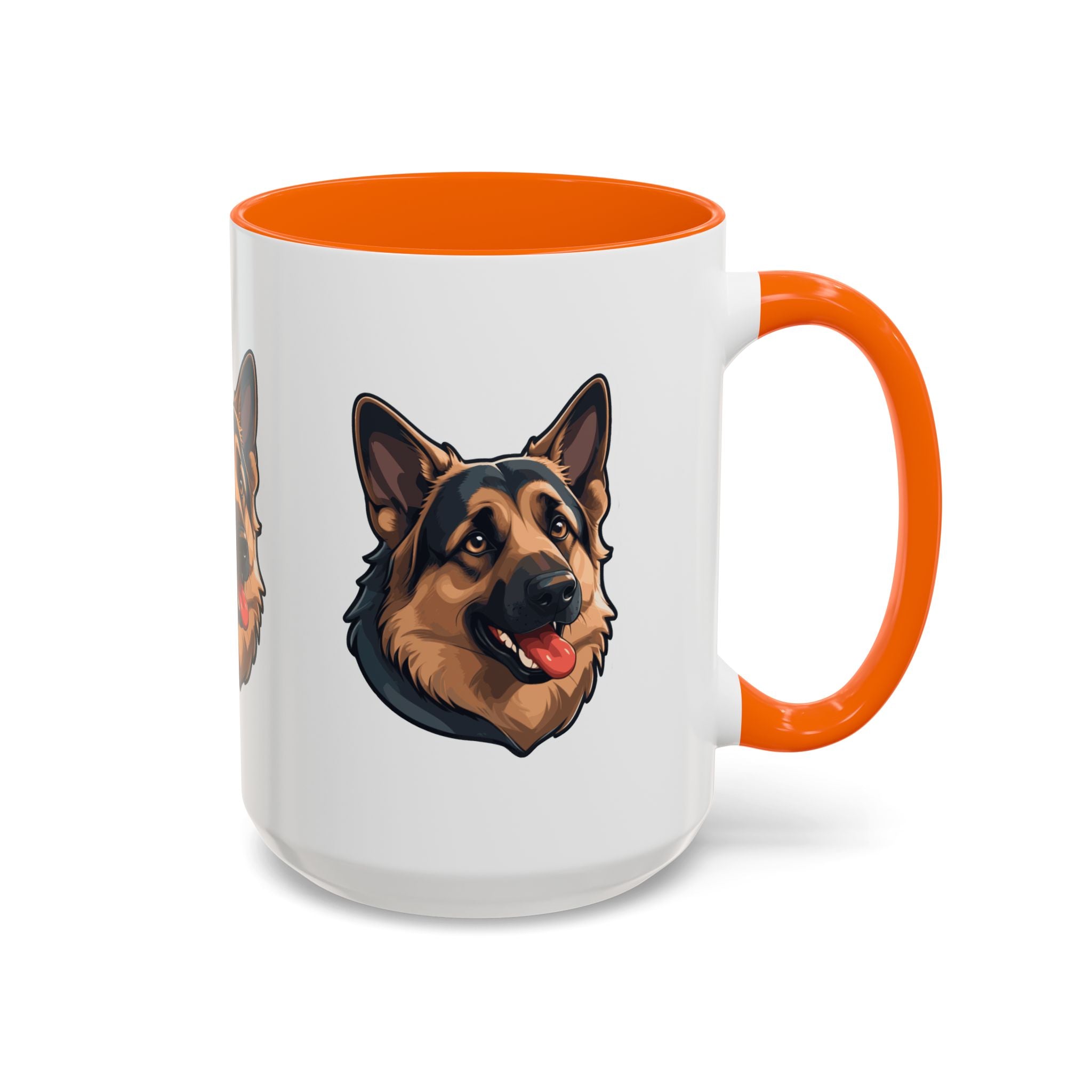 German Shepherd Accent Coffee Mug — Cute Dog Portrait Gift for Pet Lovers (11/15oz)