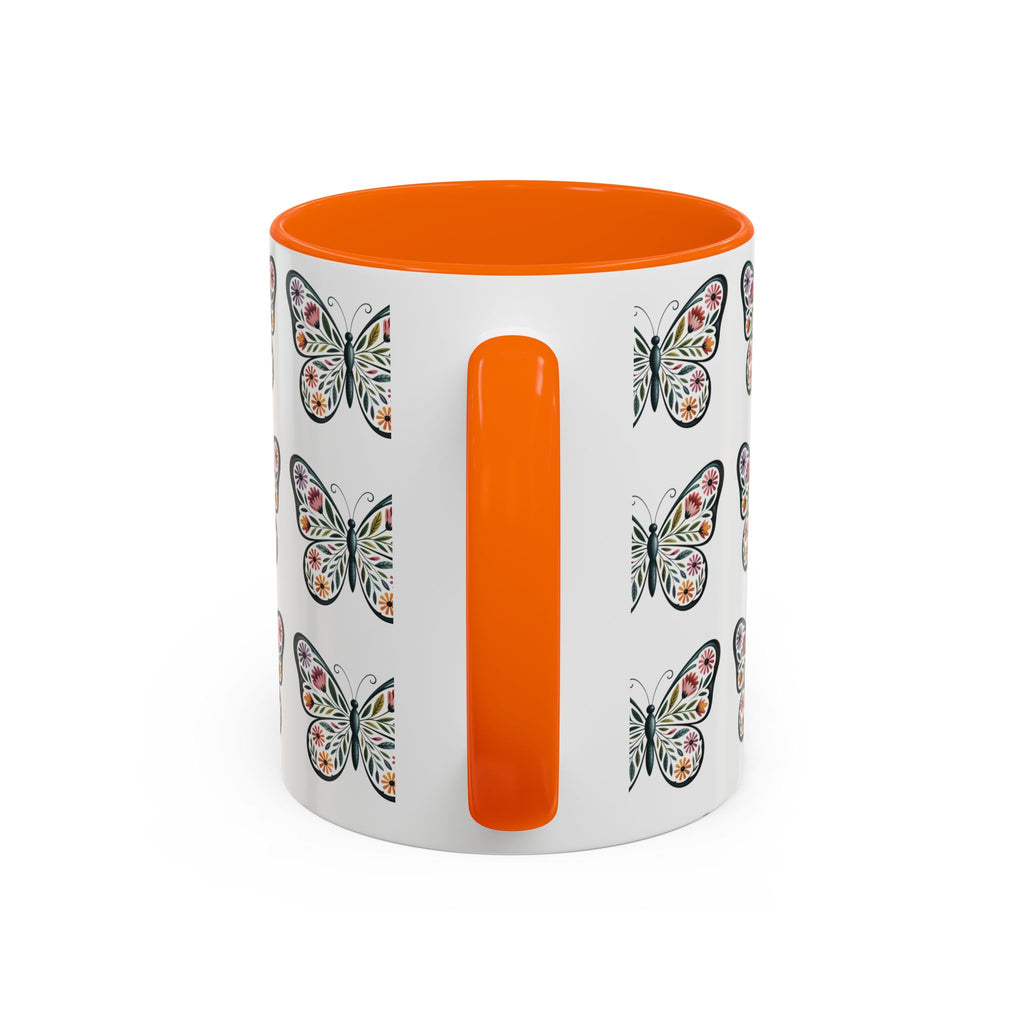 Butterfly Floral Accent ceramics and coffee café style mugs for home_Coffee Mug — 11/15oz