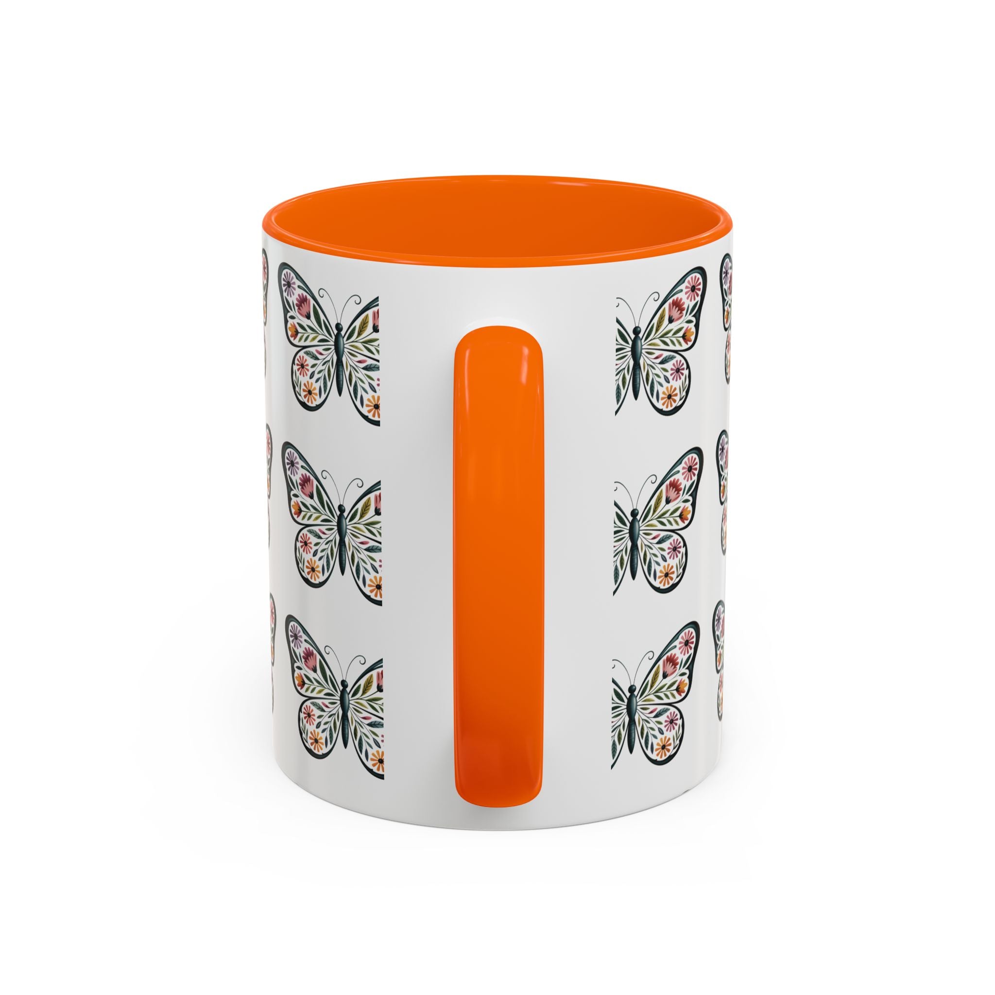 Butterfly Floral Accent ceramics and coffee café style mugs for home_Coffee Mug — 11/15oz