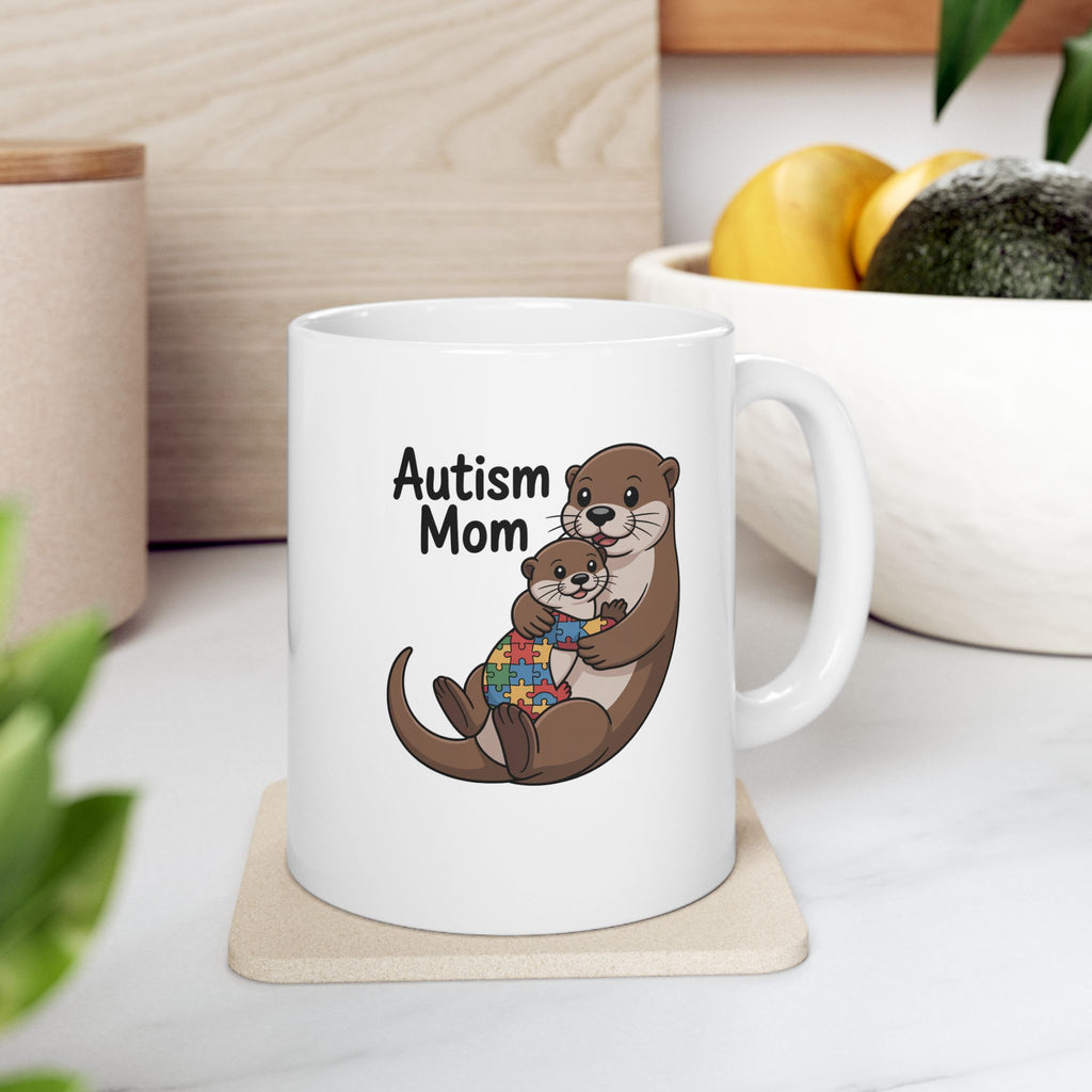 Autism Mom Ceramic Mug — 11oz & 15oz Coffee Cup for Proud Autism Moms