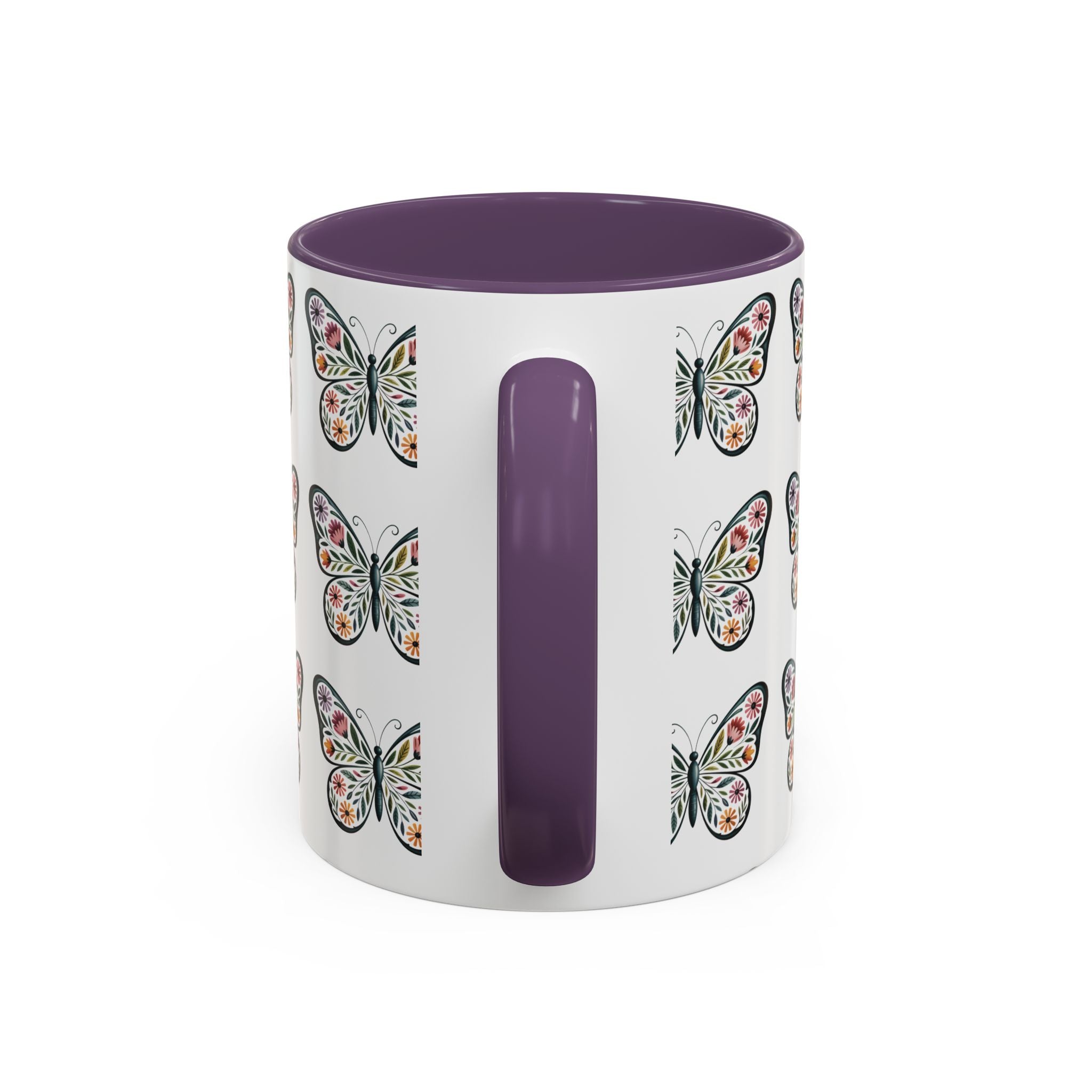 Butterfly Floral Accent ceramics and coffee café style mugs for home_Coffee Mug — 11/15oz
