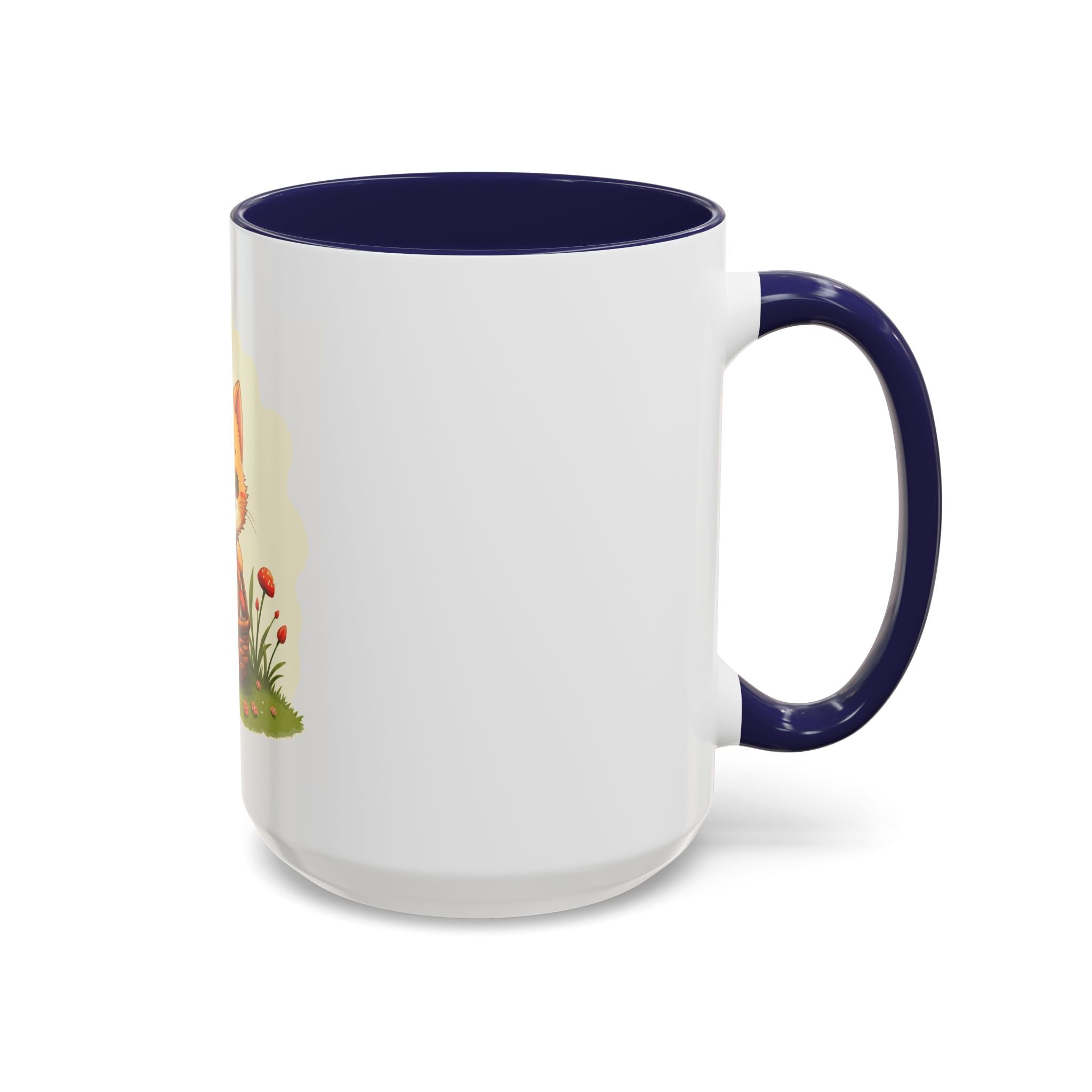 Cute Kitten Basket Coffee Mug — Cat Lover Accent Mug (11/15oz)