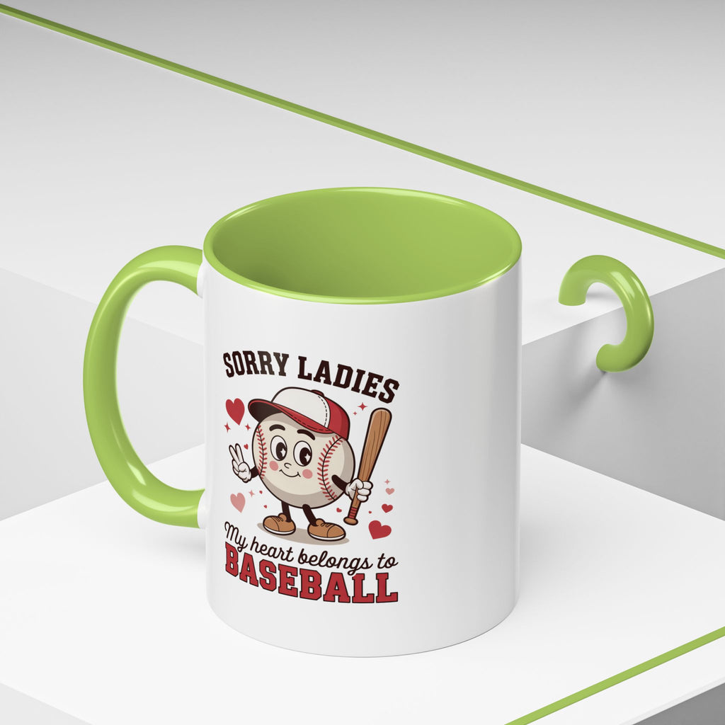 Ceramic coffee mug Baseball Accent Coffee Mug — Ceramic Tea & Coffee Cup (11/15 oz)