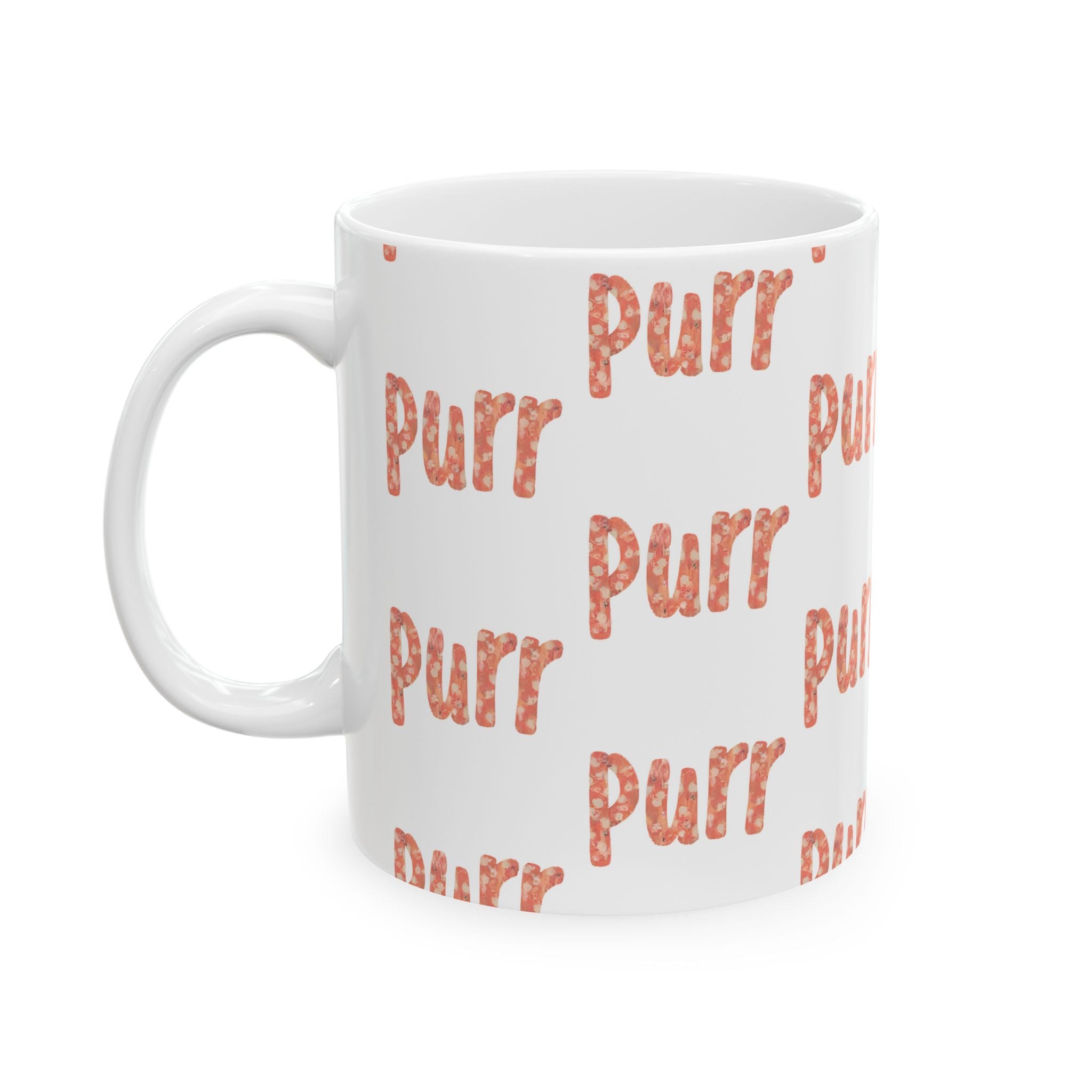 Ceramic Mug Purr Pattern – Cute Cat Lover Coffee Cup (11oz & 15oz)