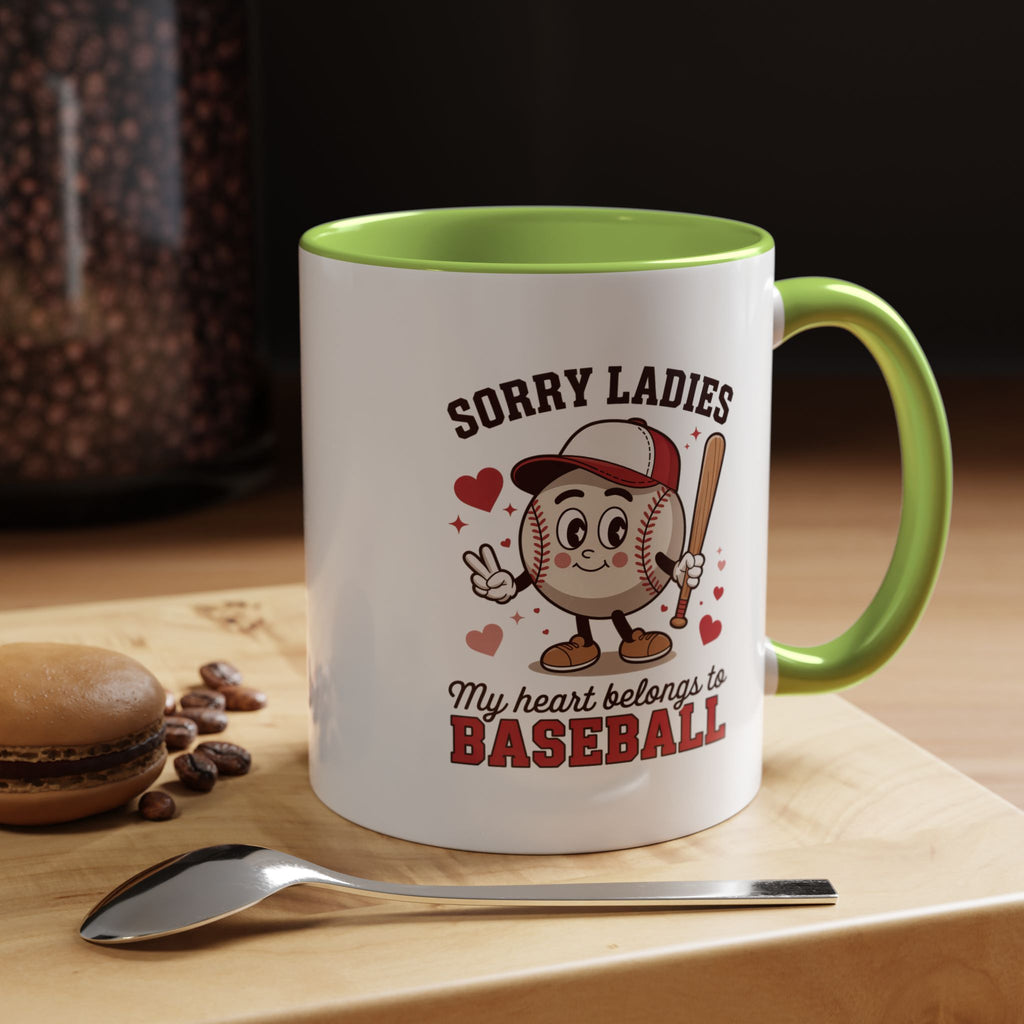 Ceramic coffee mug Baseball Accent Coffee Mug — Ceramic Tea & Coffee Cup (11/15 oz)