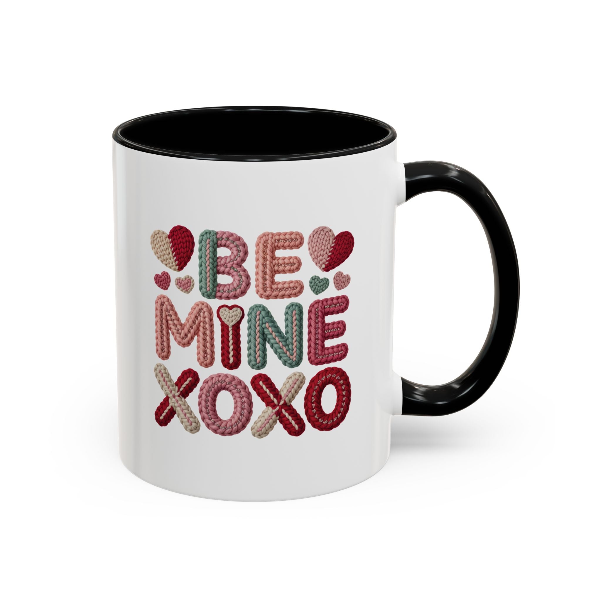 Valentine "Be Mine XOXO" Accent Coffee Mug — 11/15oz Romantic Heart Gift