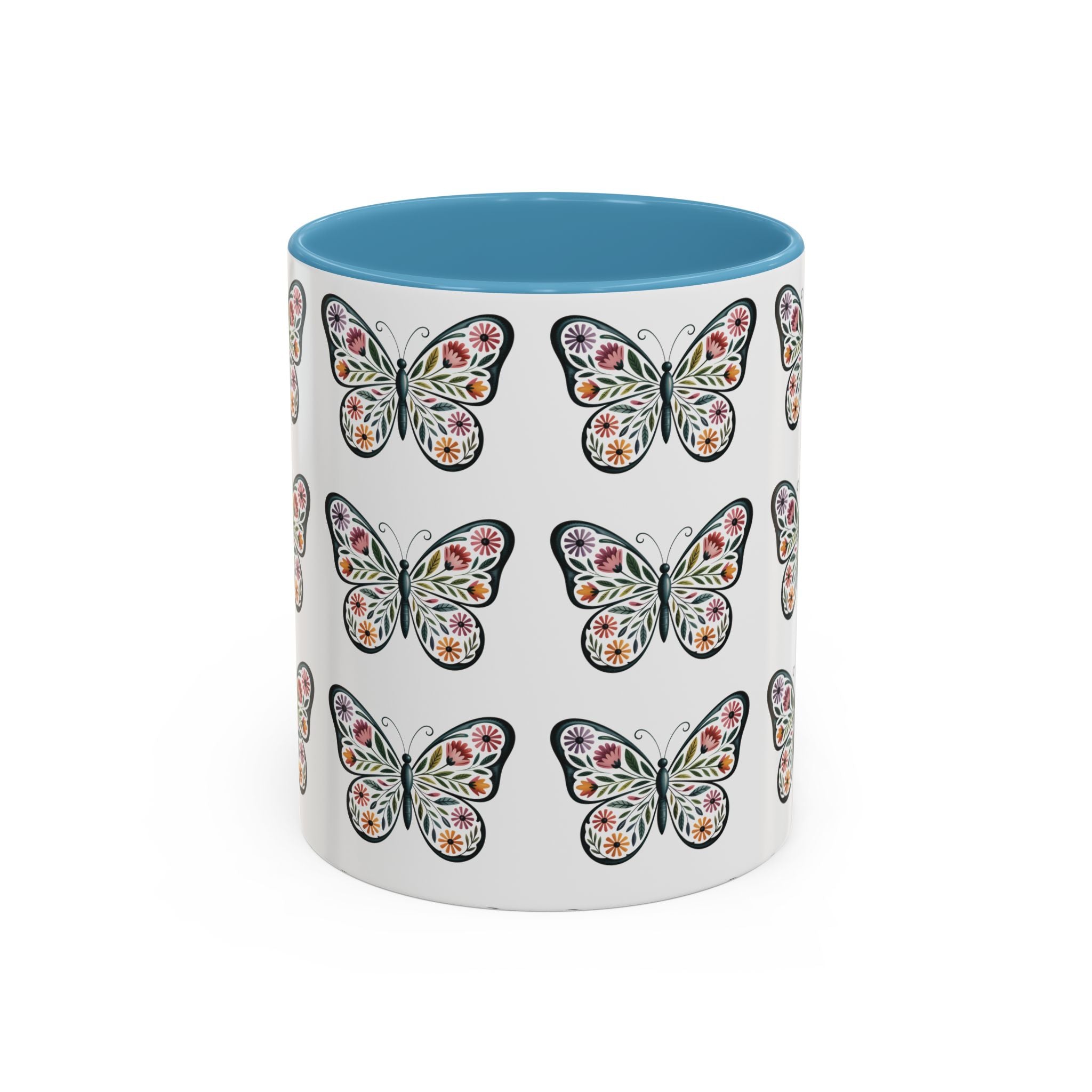 Butterfly Floral Accent ceramics and coffee café style mugs for home_Coffee Mug — 11/15oz