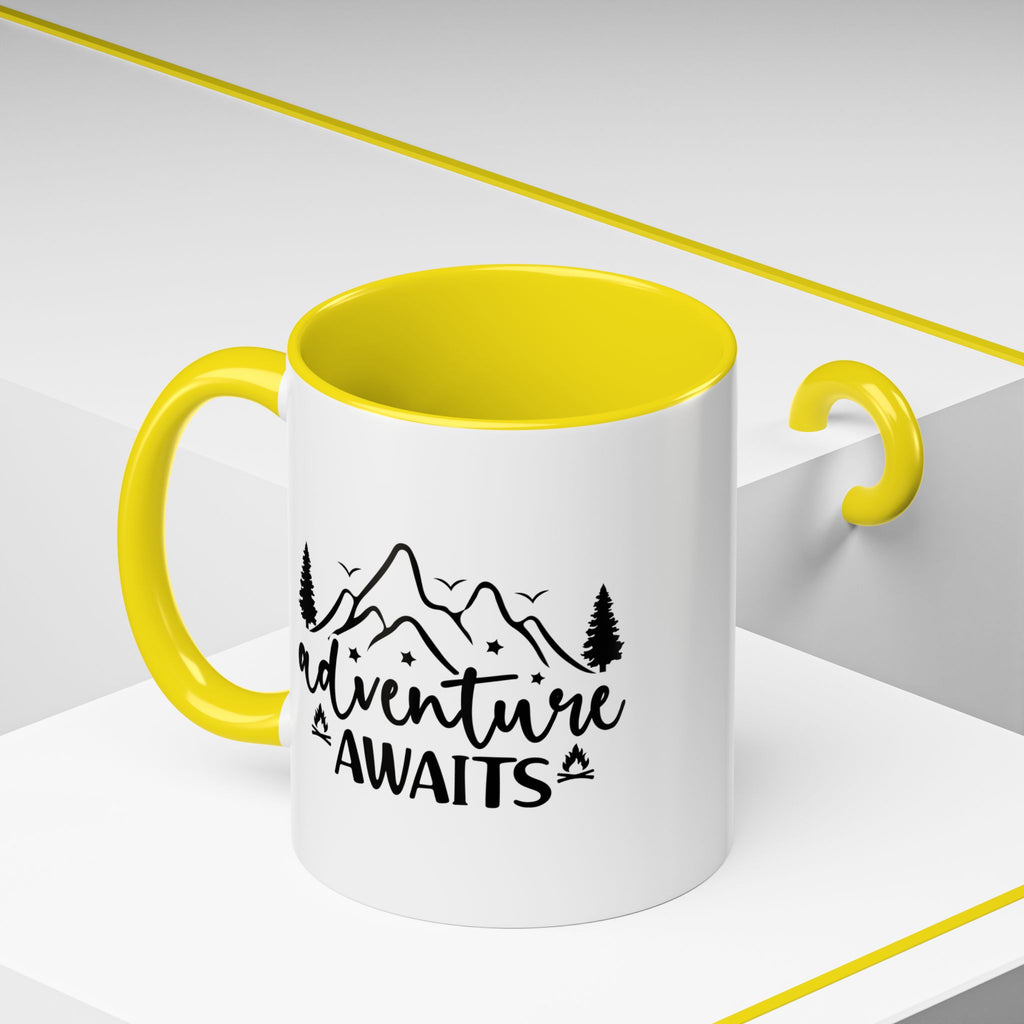 Adventure Awaits Coffee Mug — Mountain Travel 11/15oz Accent Mug