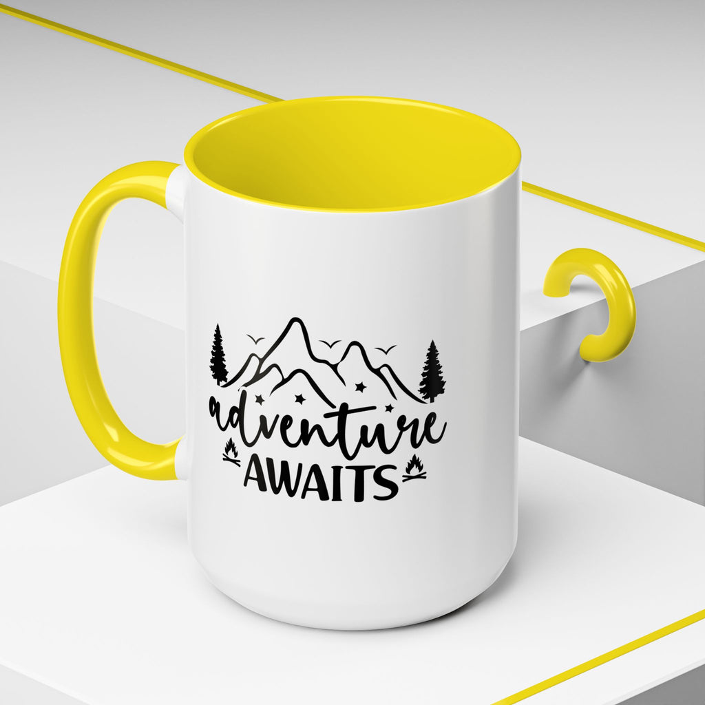 Adventure Awaits Coffee Mug — Mountain Travel 11/15oz Accent Mug