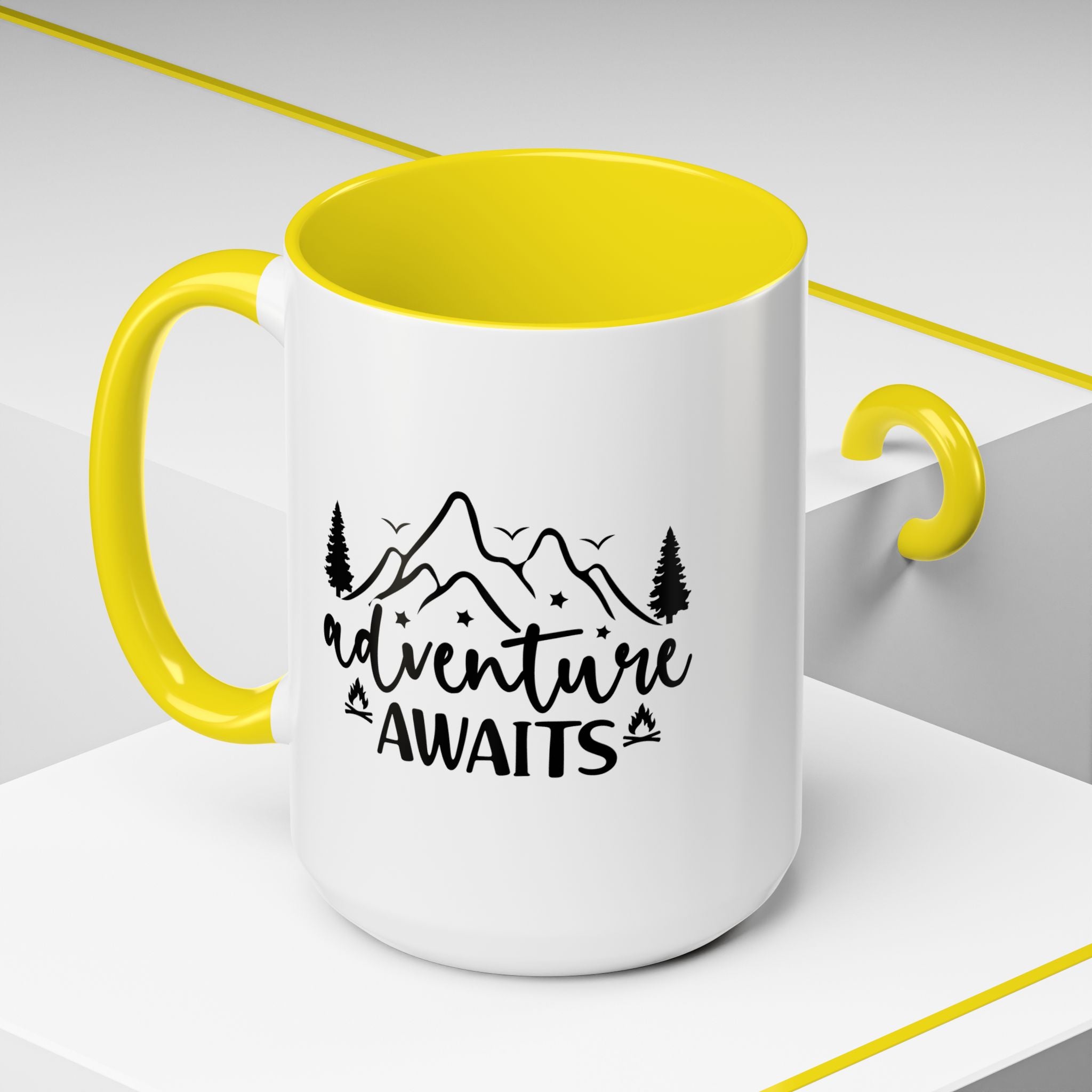 Adventure Awaits Coffee Mug — Mountain Travel 11/15oz Accent Mug