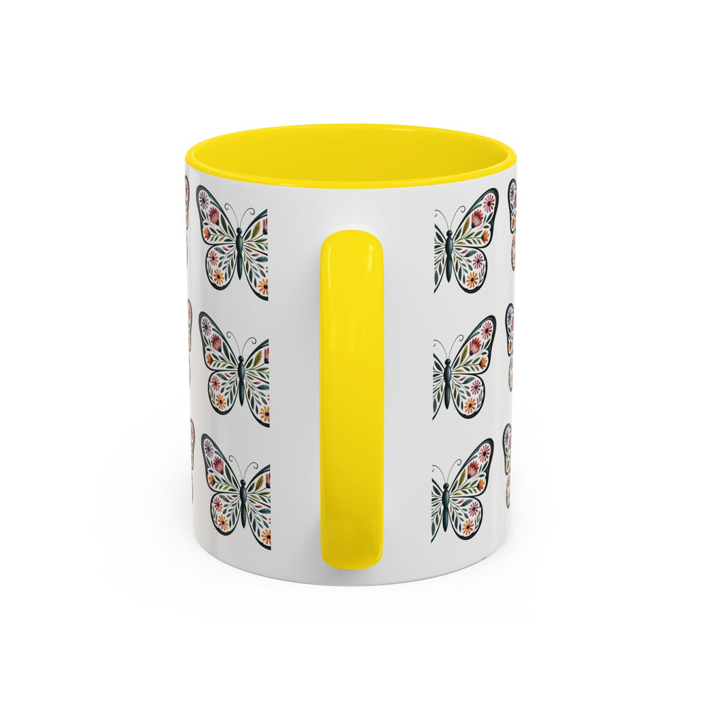 Butterfly Floral Accent ceramics and coffee café style mugs for home_Coffee Mug — 11/15oz