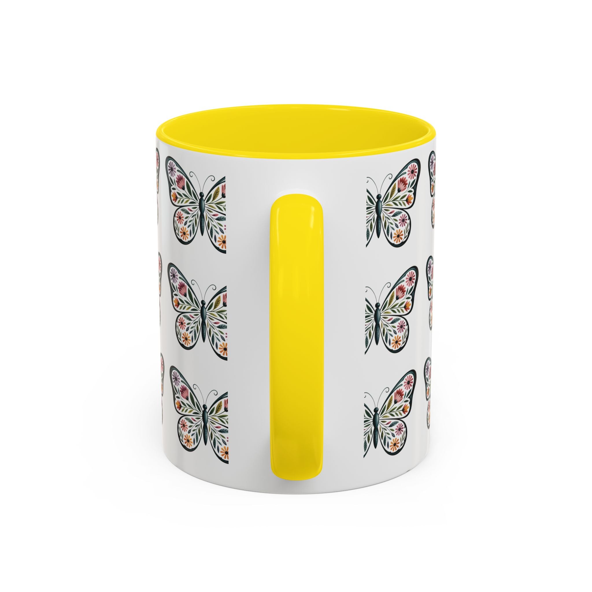 Butterfly Floral Accent ceramics and coffee café style mugs for home_Coffee Mug — 11/15oz