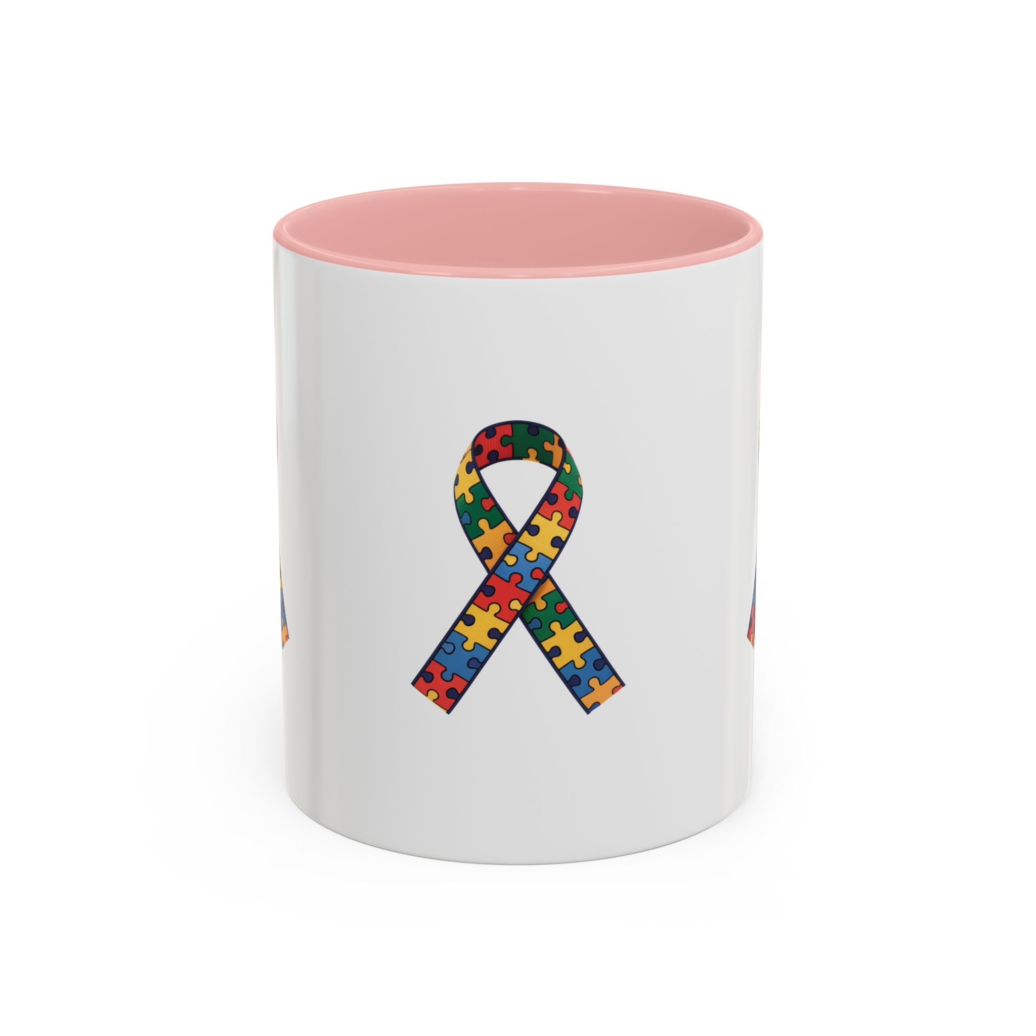 Autism Awareness Puzzle Ribbon Accent Coffee Mug