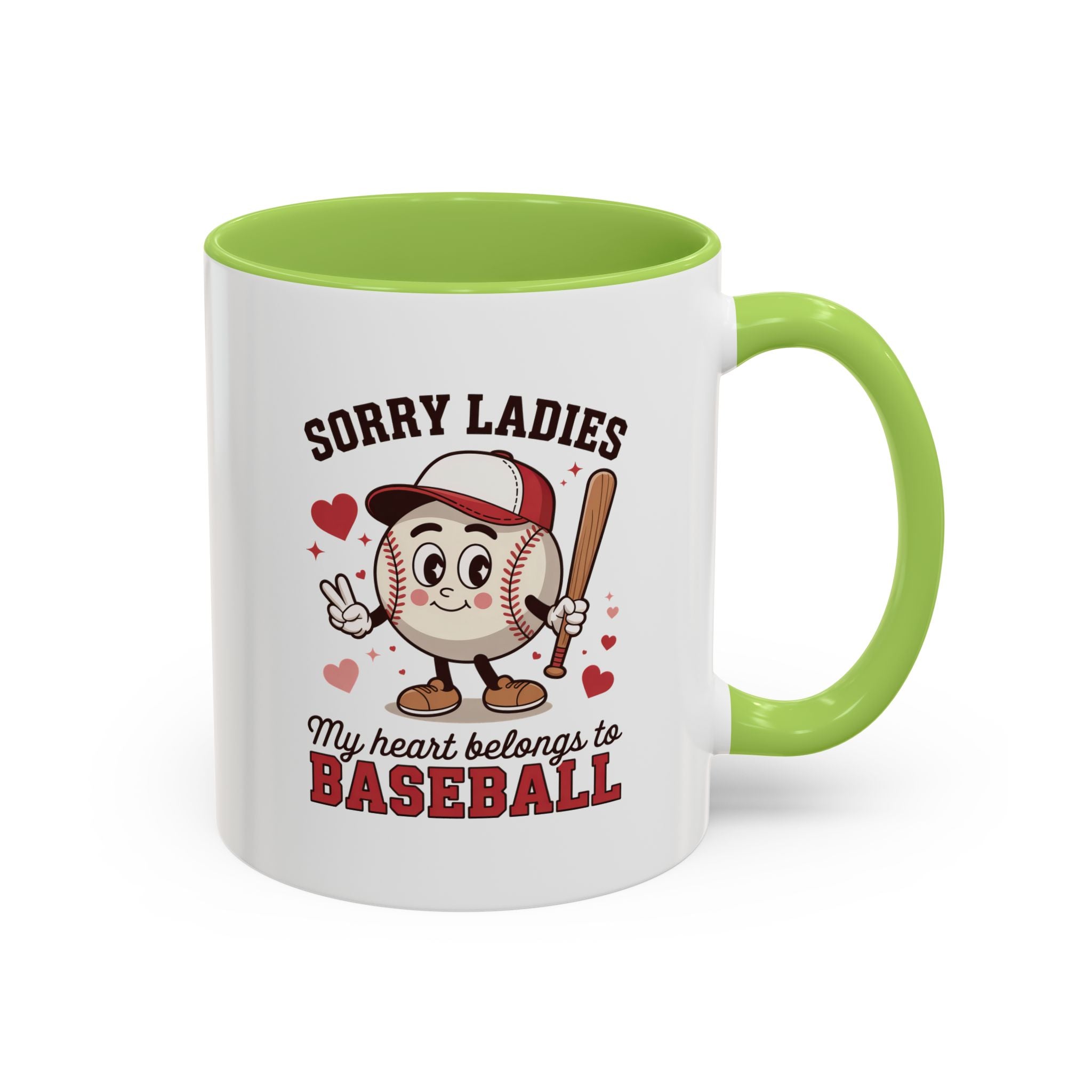 Ceramic coffee mug Baseball Accent Coffee Mug — Ceramic Tea & Coffee Cup (11/15 oz)