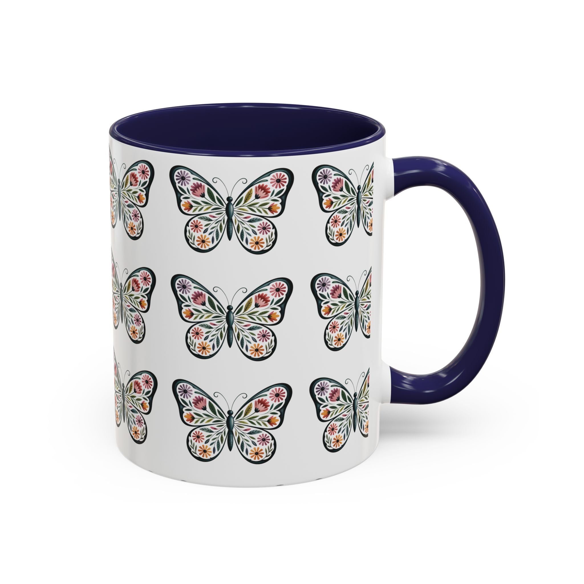 Butterfly Floral Accent ceramics and coffee café style mugs for home_Coffee Mug — 11/15oz