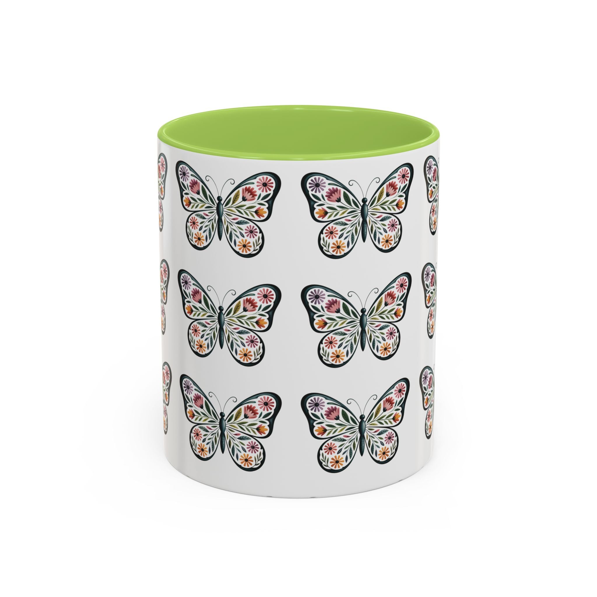 Butterfly Floral Accent ceramics and coffee café style mugs for home_Coffee Mug — 11/15oz