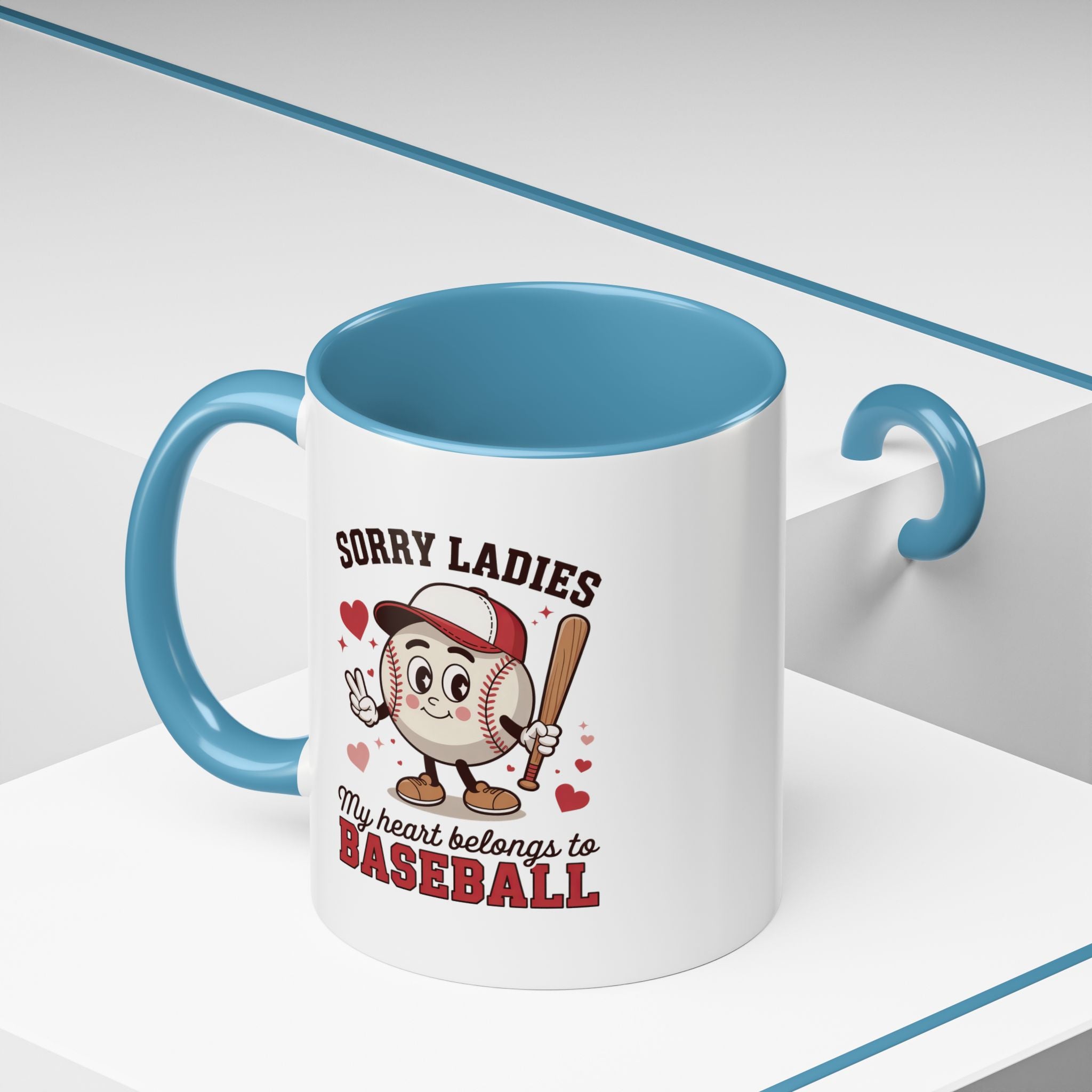 Ceramic coffee mug Baseball Accent Coffee Mug — Ceramic Tea & Coffee Cup (11/15 oz)