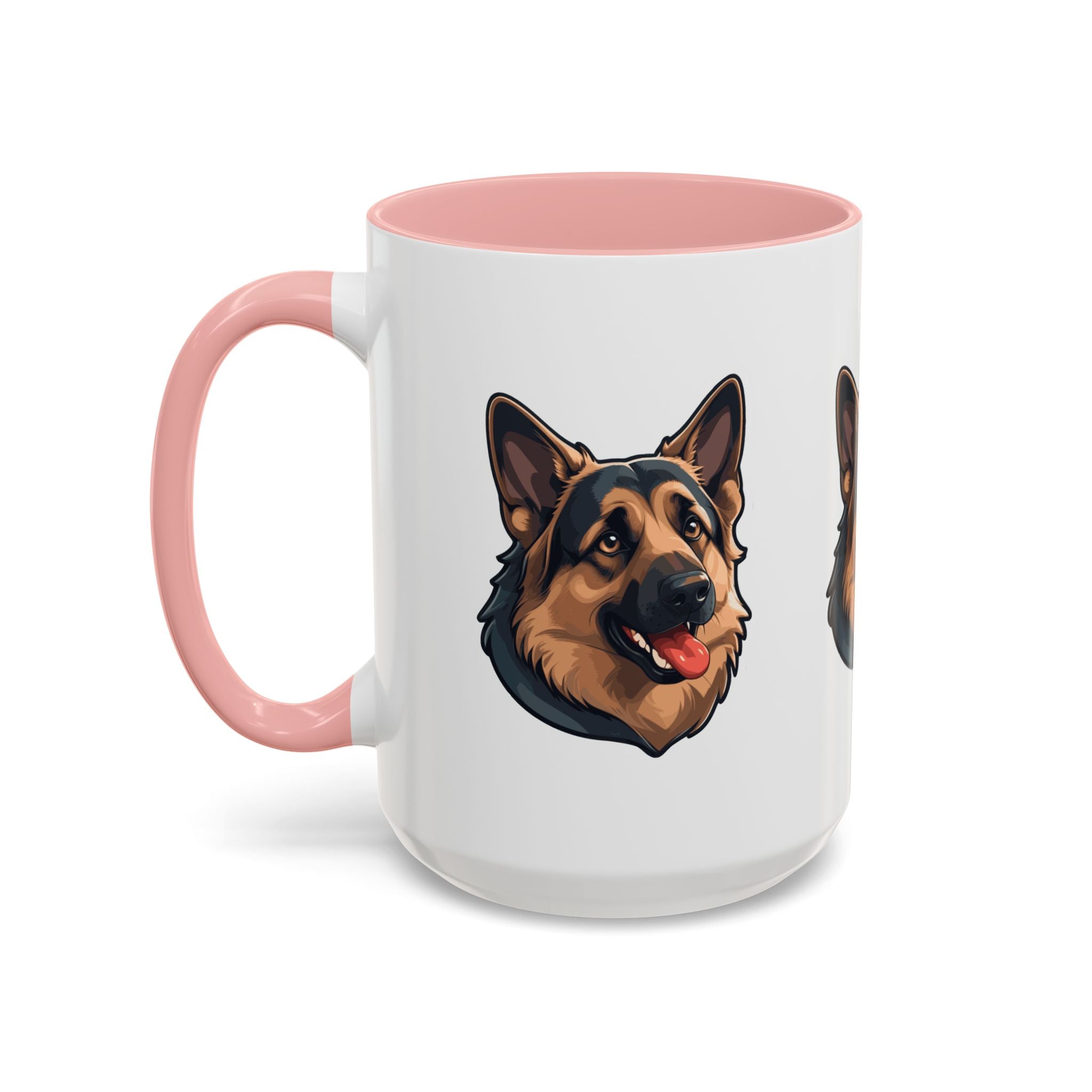 German Shepherd Accent Coffee Mug — Cute Dog Portrait Gift for Pet Lovers (11/15oz)