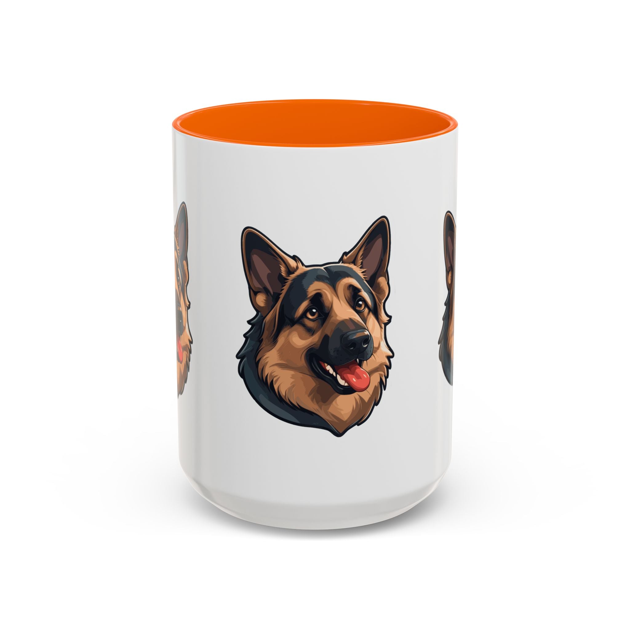 German Shepherd Accent Coffee Mug — Cute Dog Portrait Gift for Pet Lovers (11/15oz)
