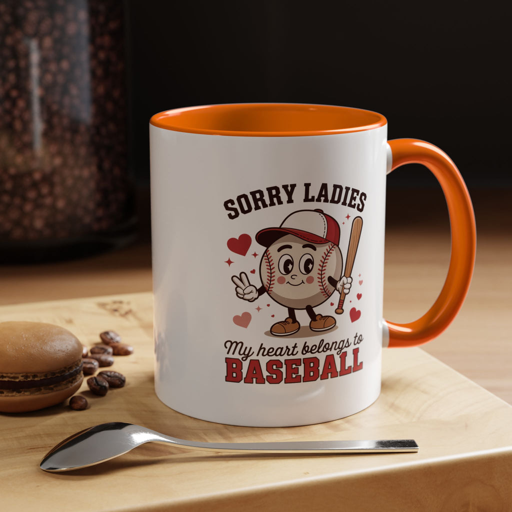 Ceramic coffee mug Baseball Accent Coffee Mug — Ceramic Tea & Coffee Cup (11/15 oz)