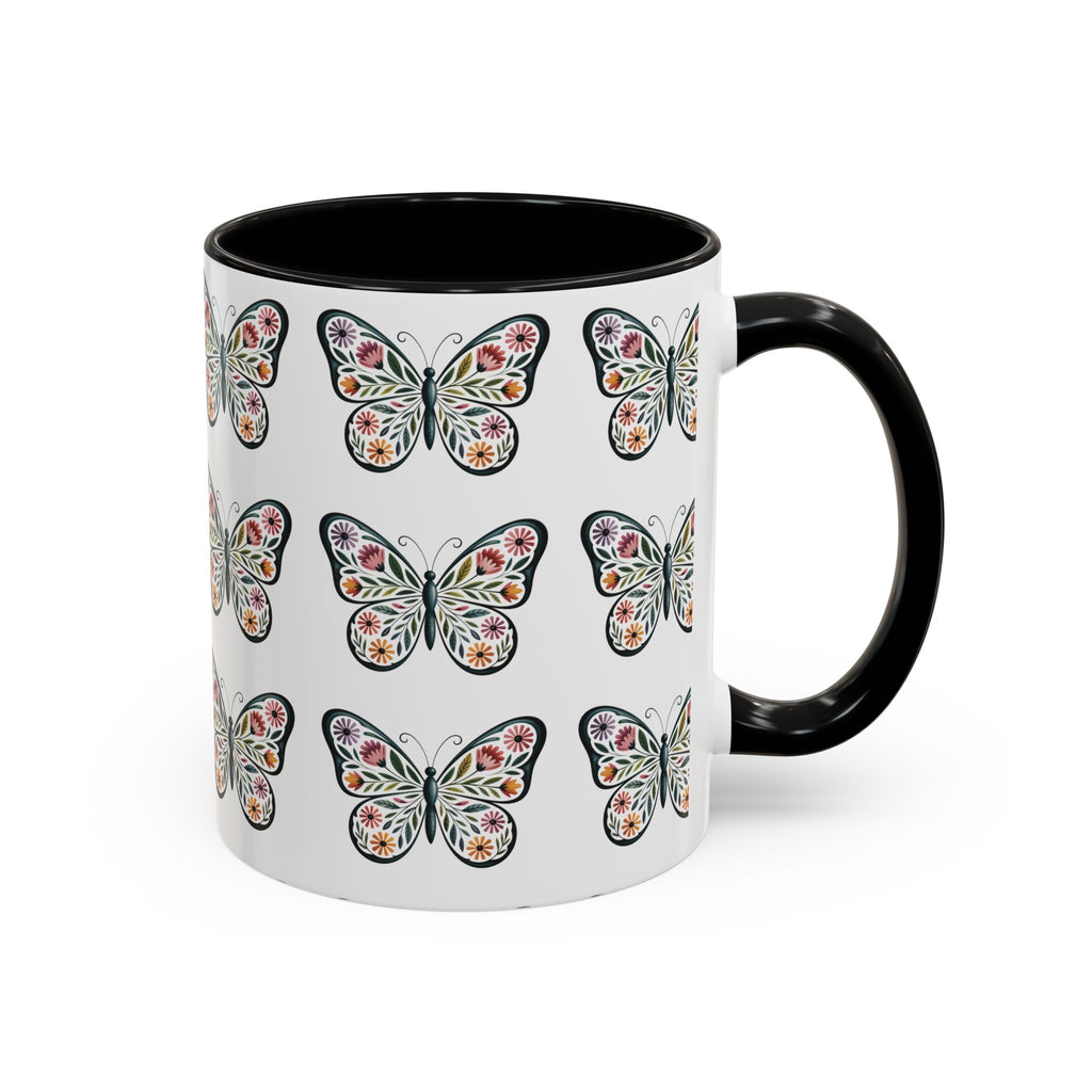 Butterfly Floral Accent ceramics and coffee café style mugs for home_Coffee Mug — 11/15oz