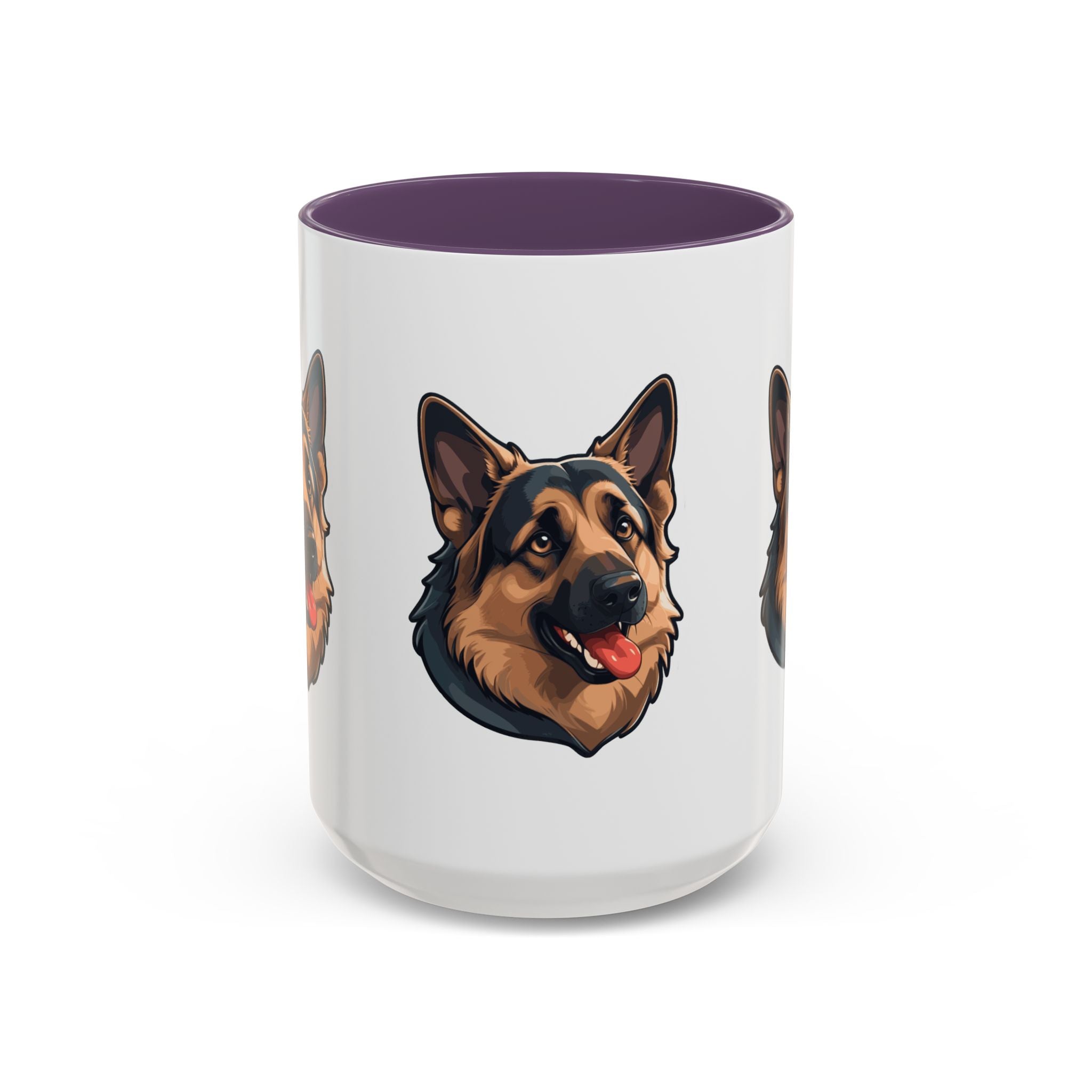 German Shepherd Accent Coffee Mug — Cute Dog Portrait Gift for Pet Lovers (11/15oz)