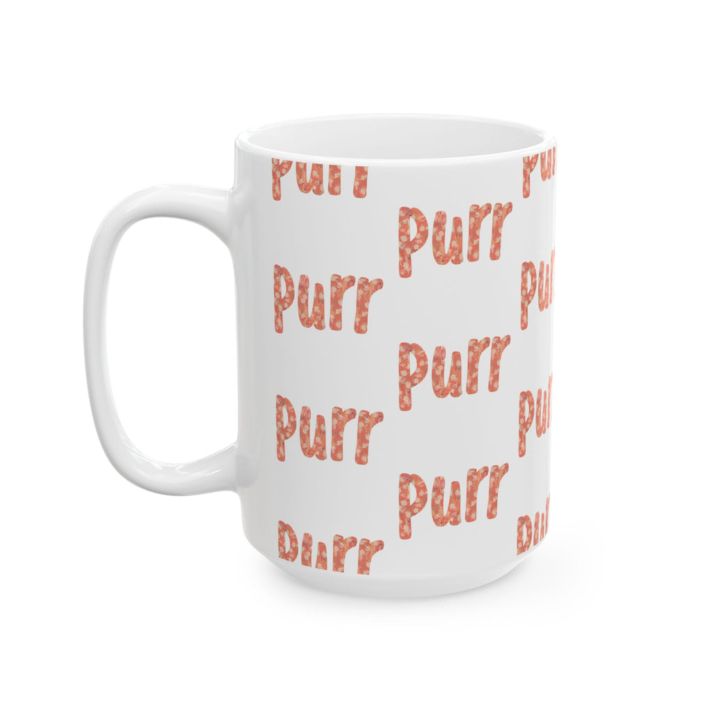 Ceramic Mug Purr Pattern – Cute Cat Lover Coffee Cup (11oz & 15oz)