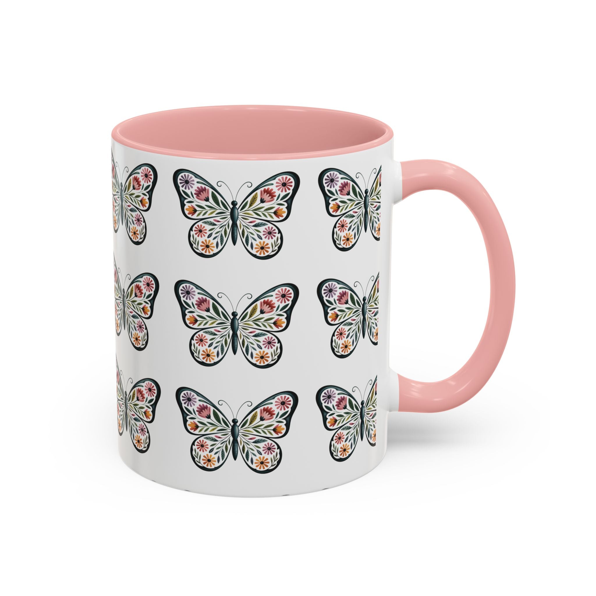 Butterfly Floral Accent ceramics and coffee café style mugs for home_Coffee Mug — 11/15oz